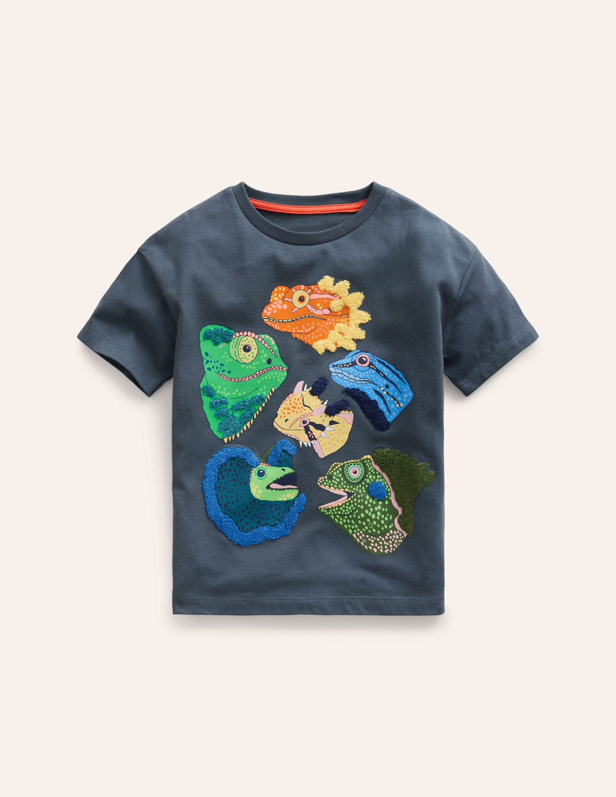 Joyful Animal T-shirt-Robot Blue Iguanas-1