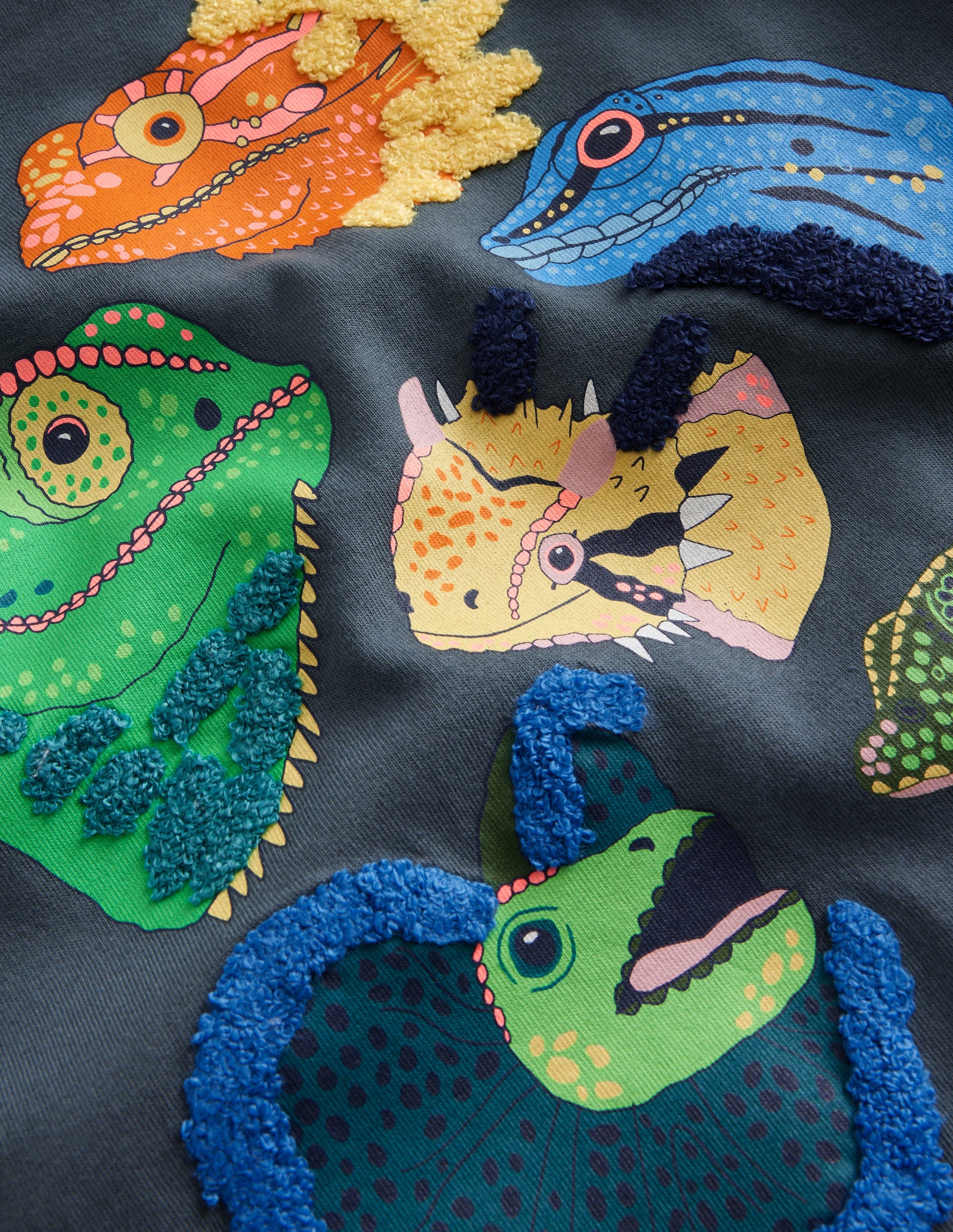 Joyful Animal T-shirt-Robot Blue Iguanas-3