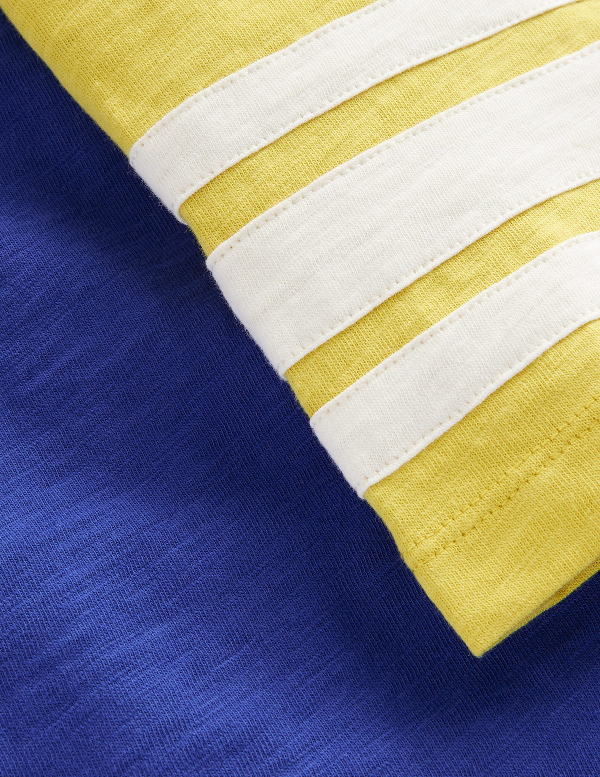 Short Sleeve Raglan T-shirt-Blue Heron/Gooseberry Yellow - Image 3