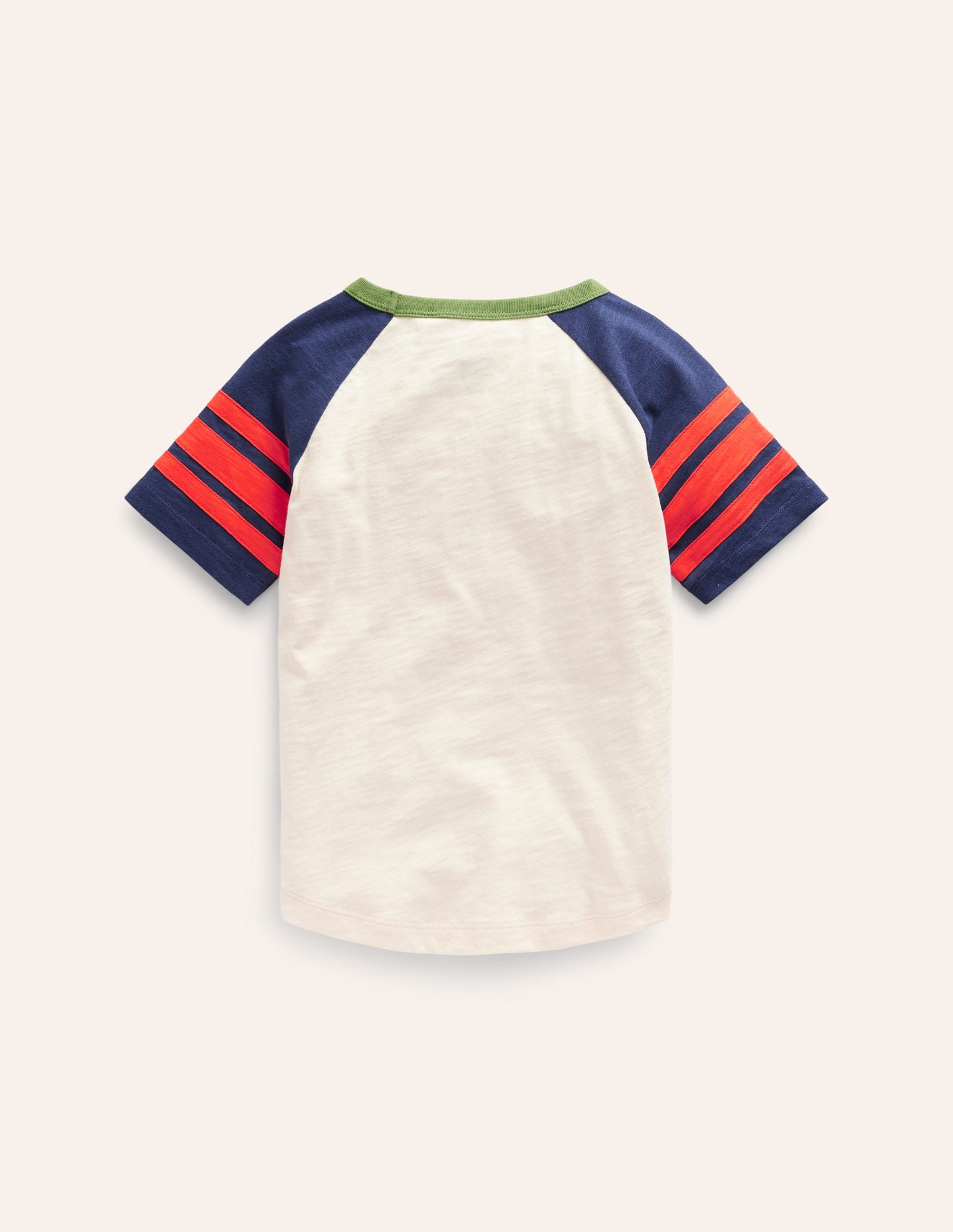 Short Sleeve Raglan T-shirt-Calico/College Navy