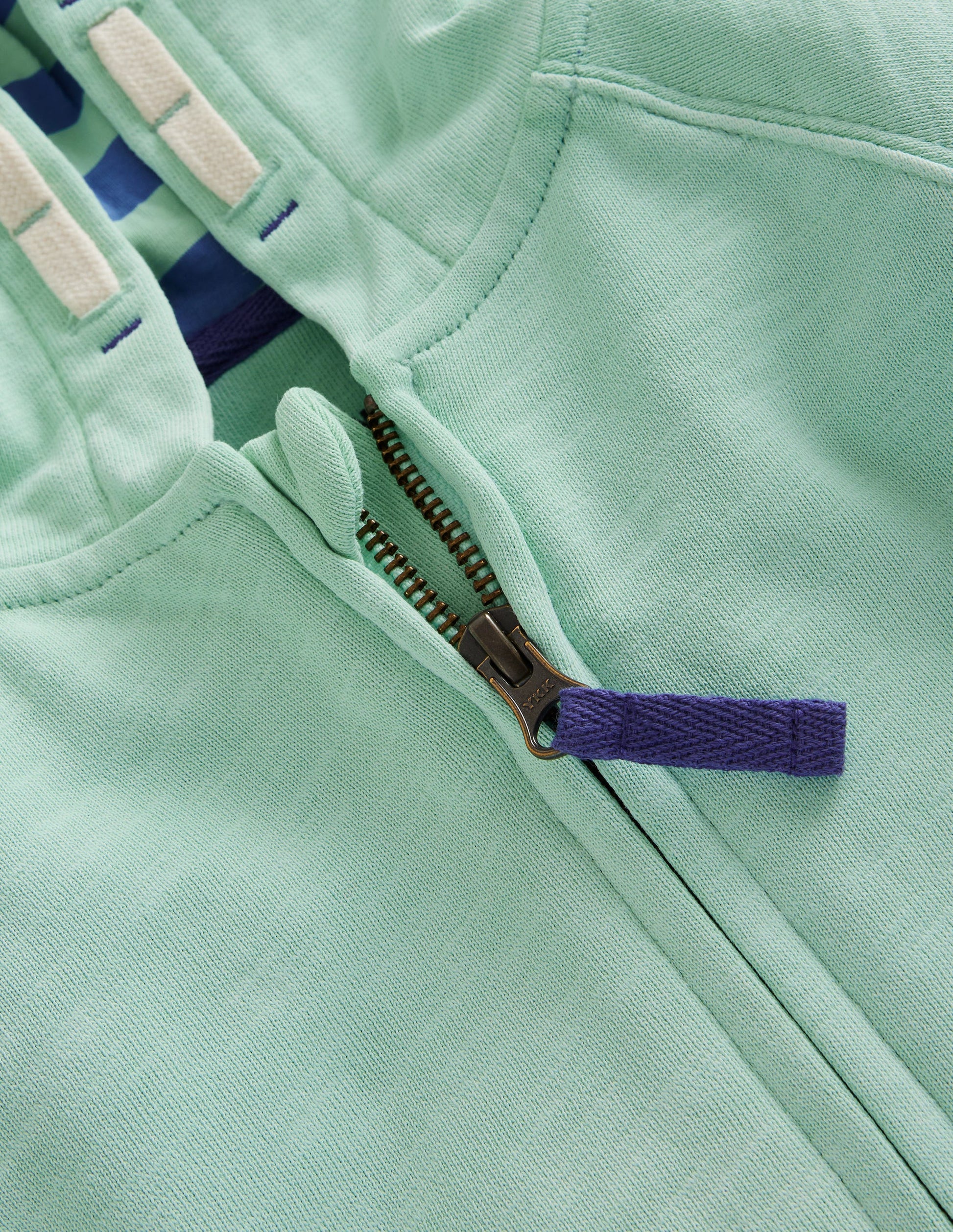 Garment Dye Zip-Through Hoodie-Pistachio Green-3