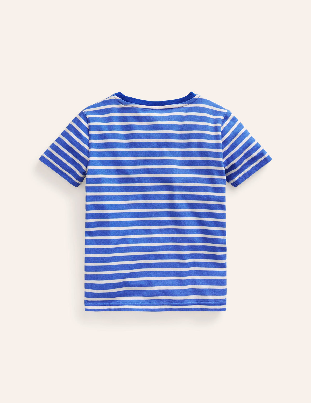 Appliqué Textured T-shirt-Wisteria Blue/Ivory Cockerels - Image 2