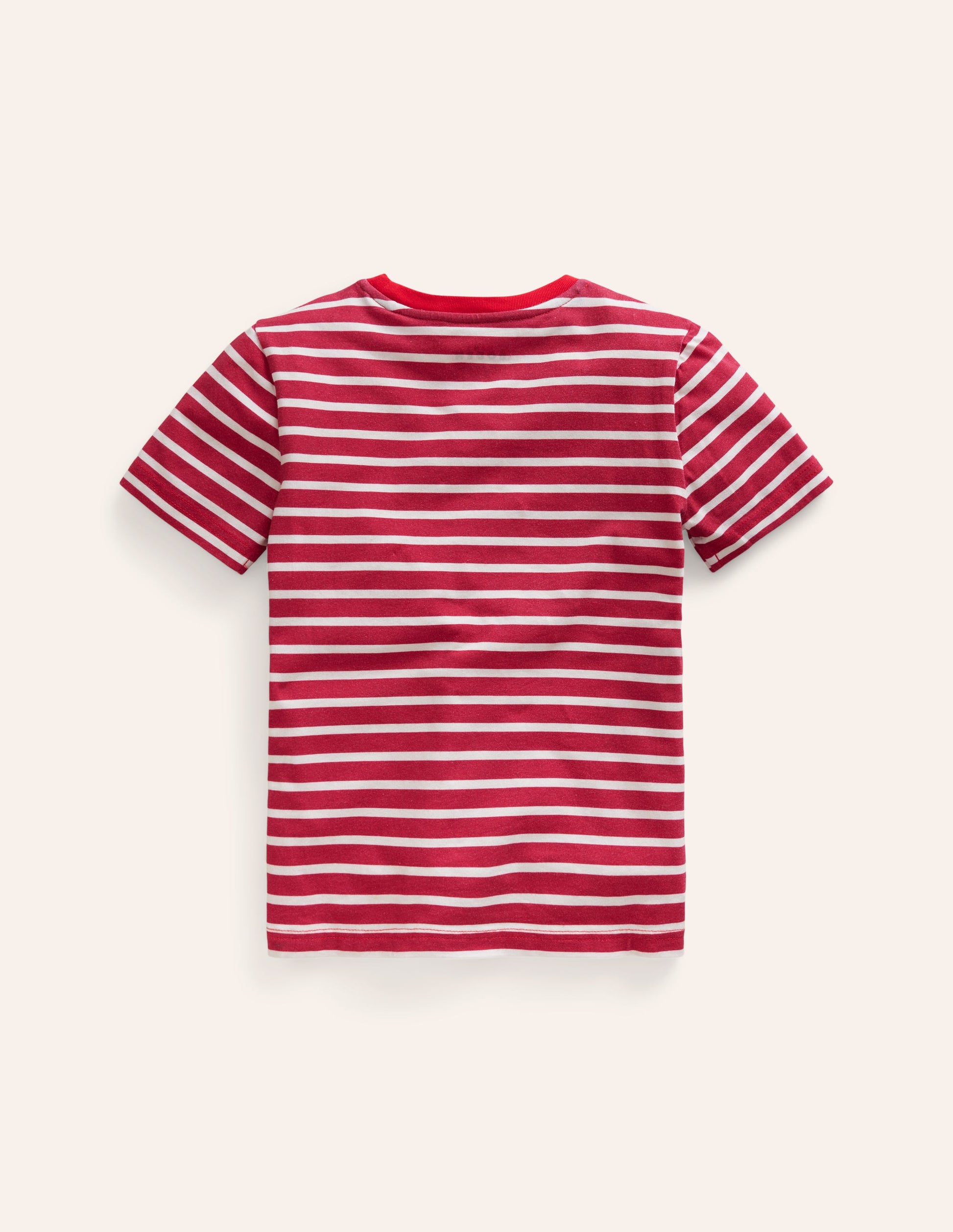 Appliqué Textured T-shirt-Jam Red/Ivory Bugs-2