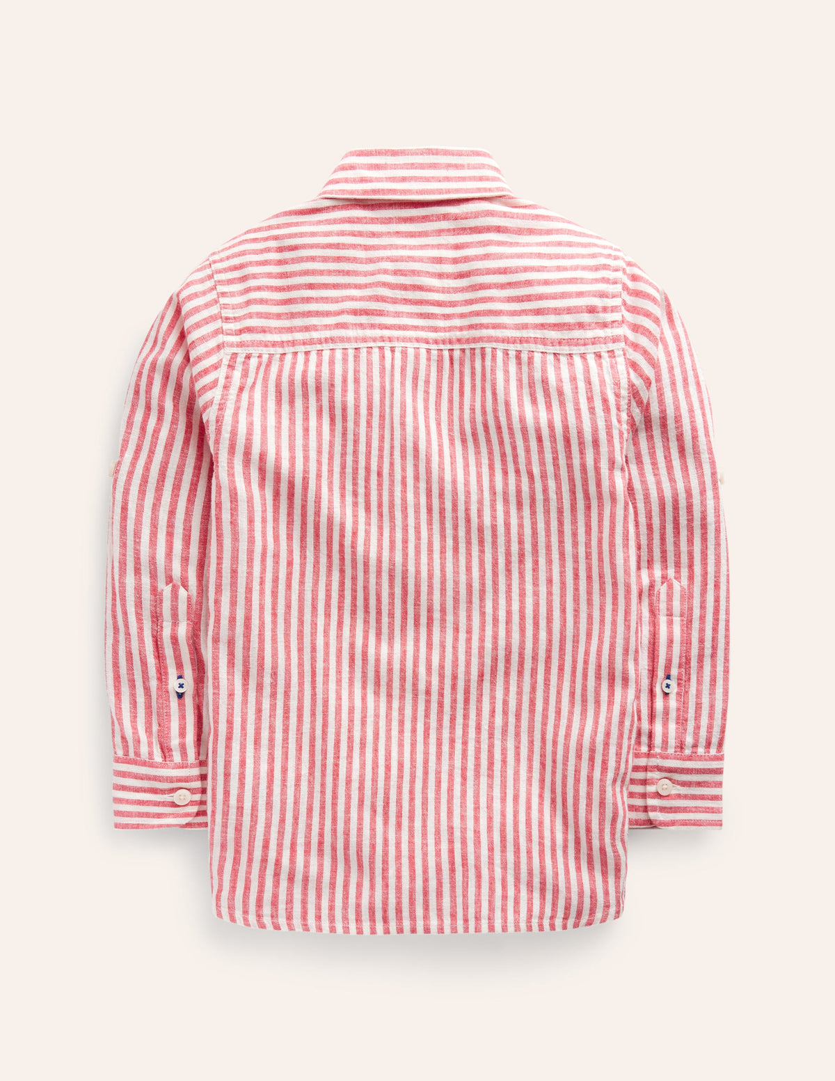 Linen Shirt-Jam Red / Ivory Stripe - Image 2