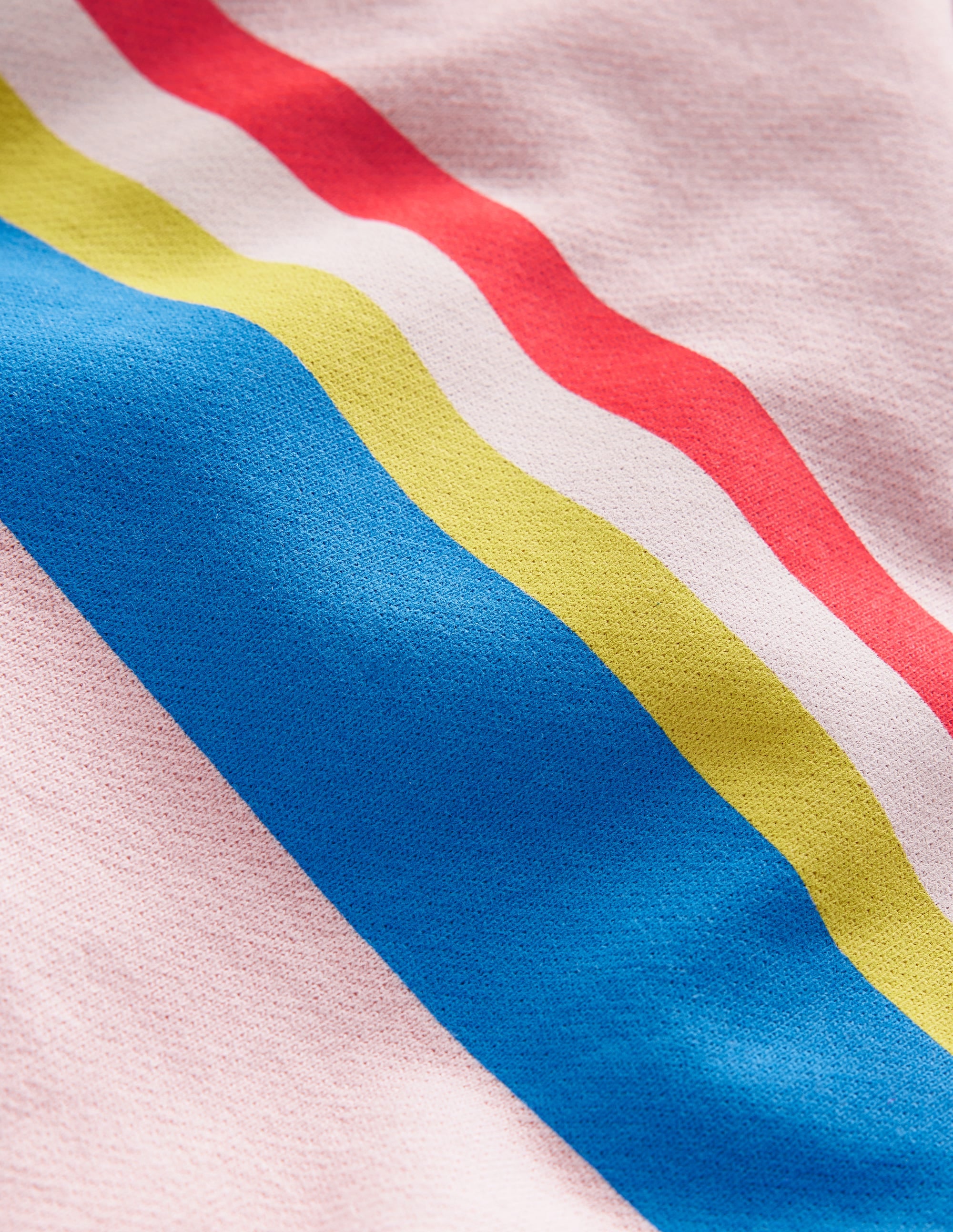 Printed Stripe Sweatshirt-Ballet Pink Multi Chest Stripe - Image 3