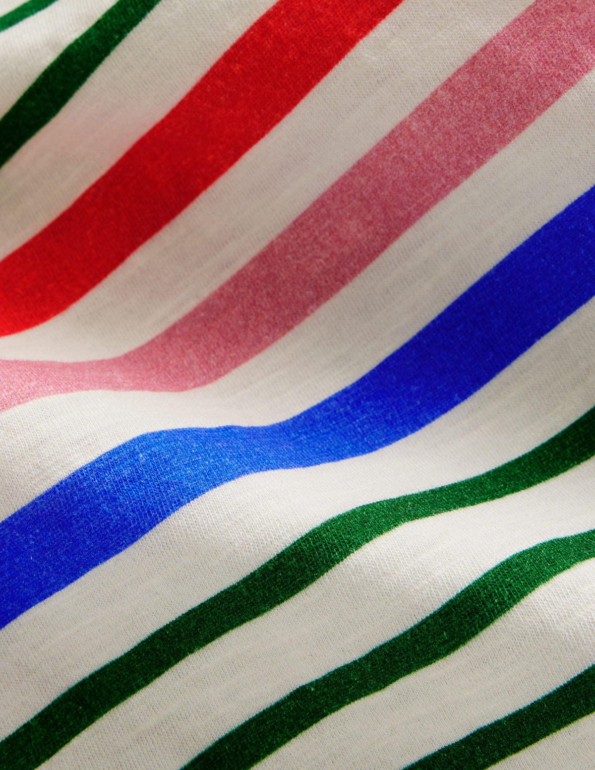 Rainbow Stripe Slub T-shirt-Highland Green Multi Stripe-3