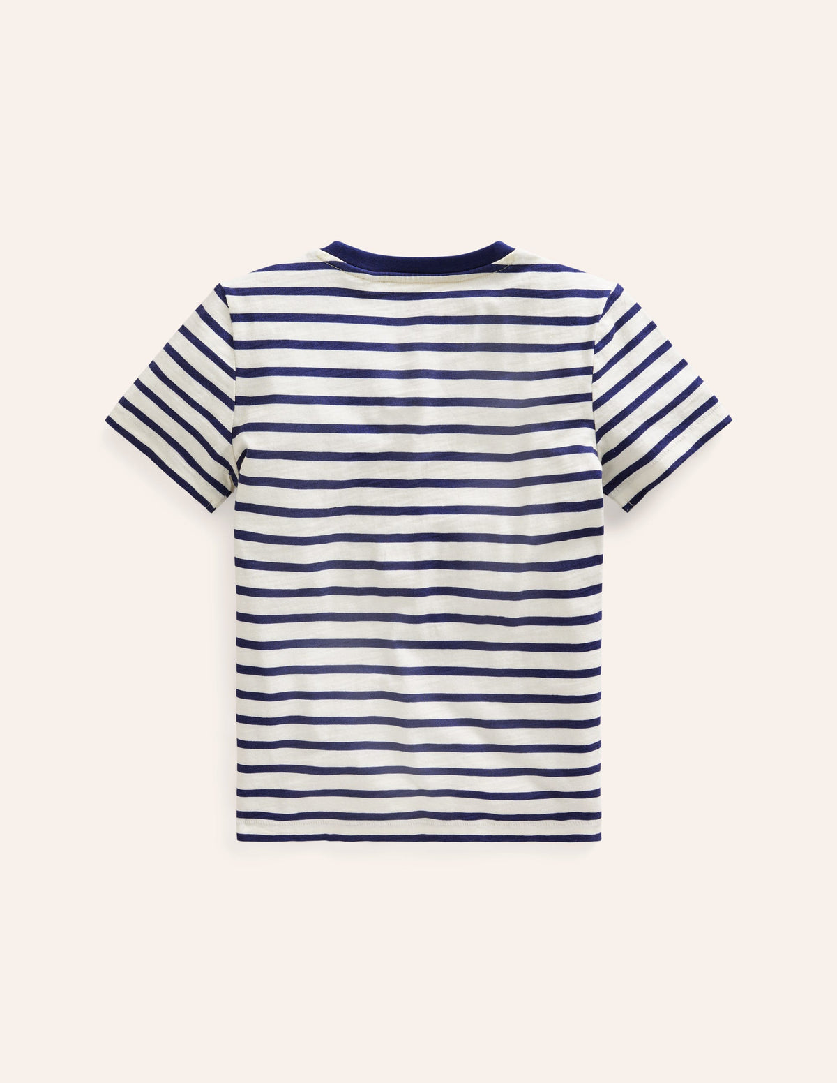 Rainbow Stripe Slub T-shirt-College Navy Multi Stripe-2