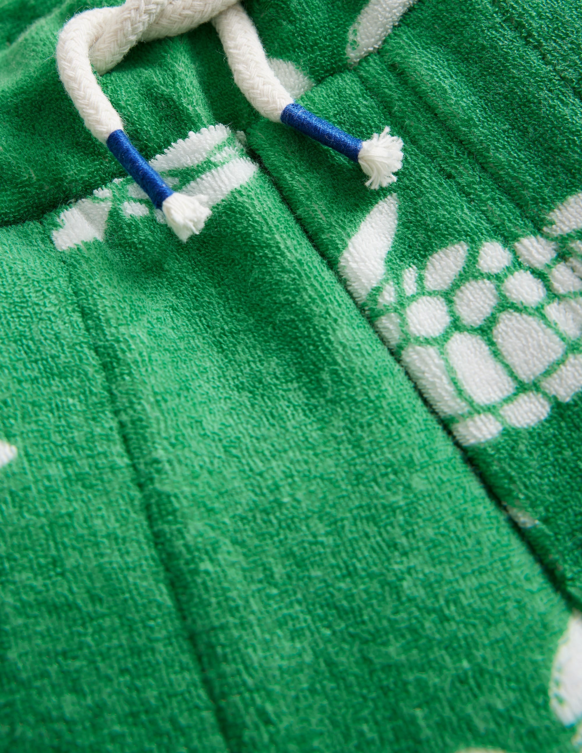 Towelling Sweat Shorts-Pea Green Turtles - Image 3