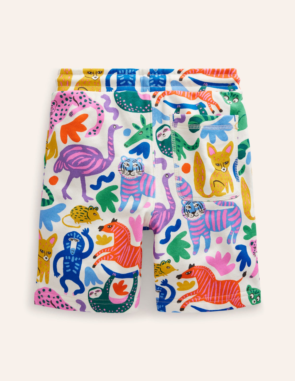 Printed Sweatshorts-Multi Safari Friends - Image 2
