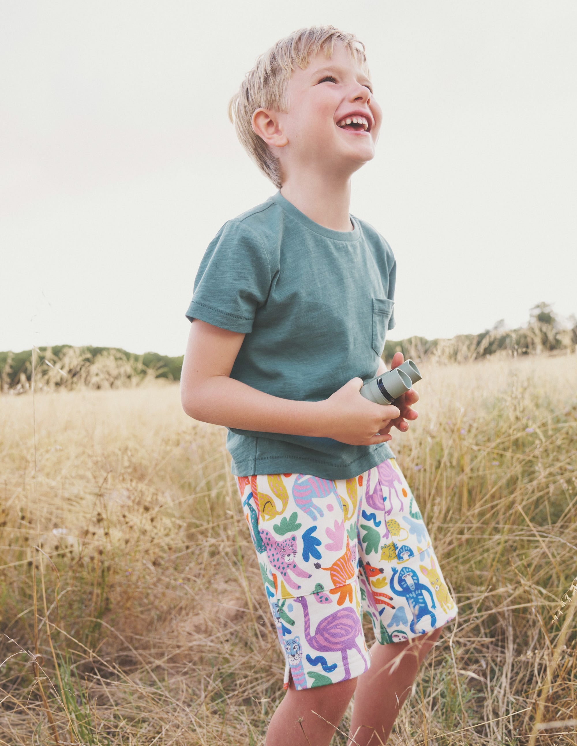 Printed Sweatshorts-Multi Safari Friends - Image 4