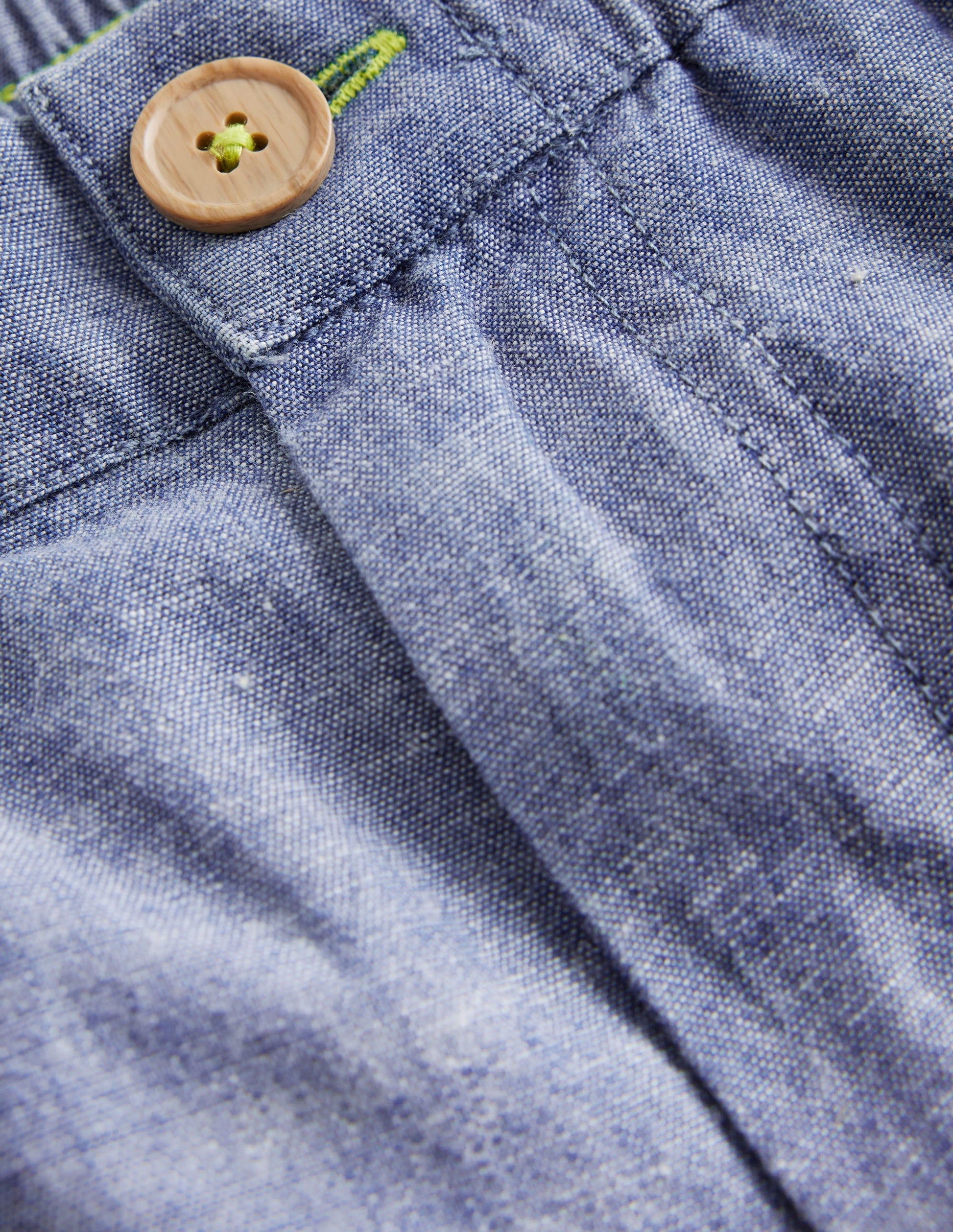 Smart Roll Up Shorts-Dark Chambray-3