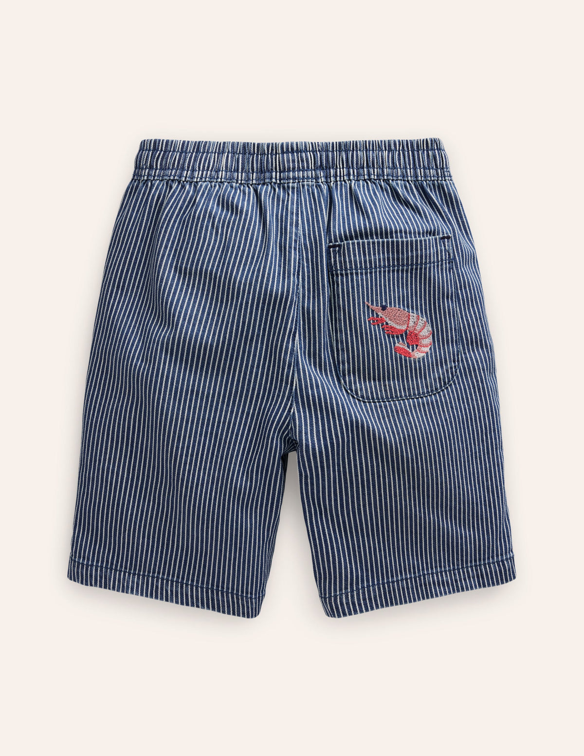 Superstitch Shorts-Blue / Ecru Ticking Stripe-2
