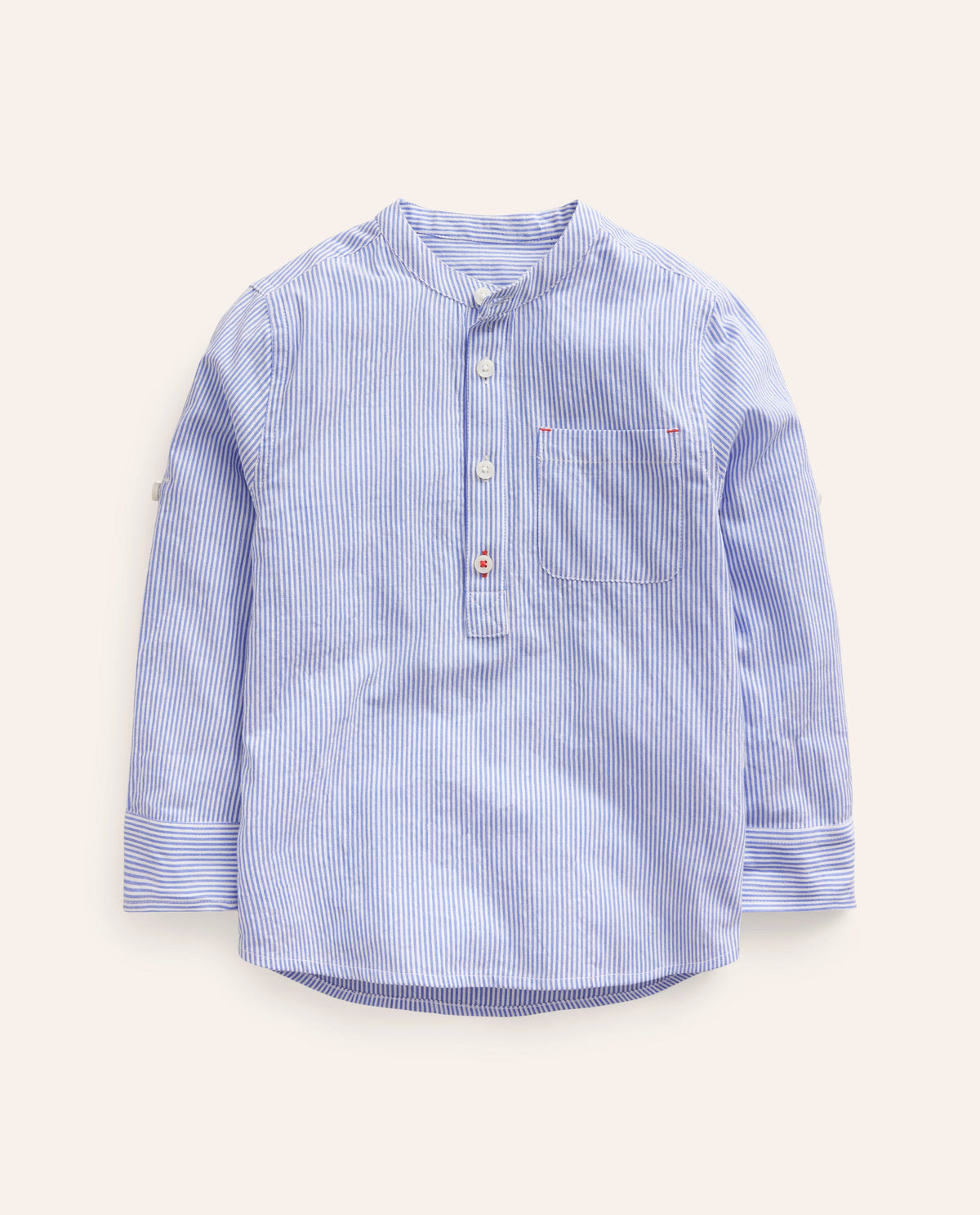 Grandad Shirt-Sapphire Blue Stripe - Image 1