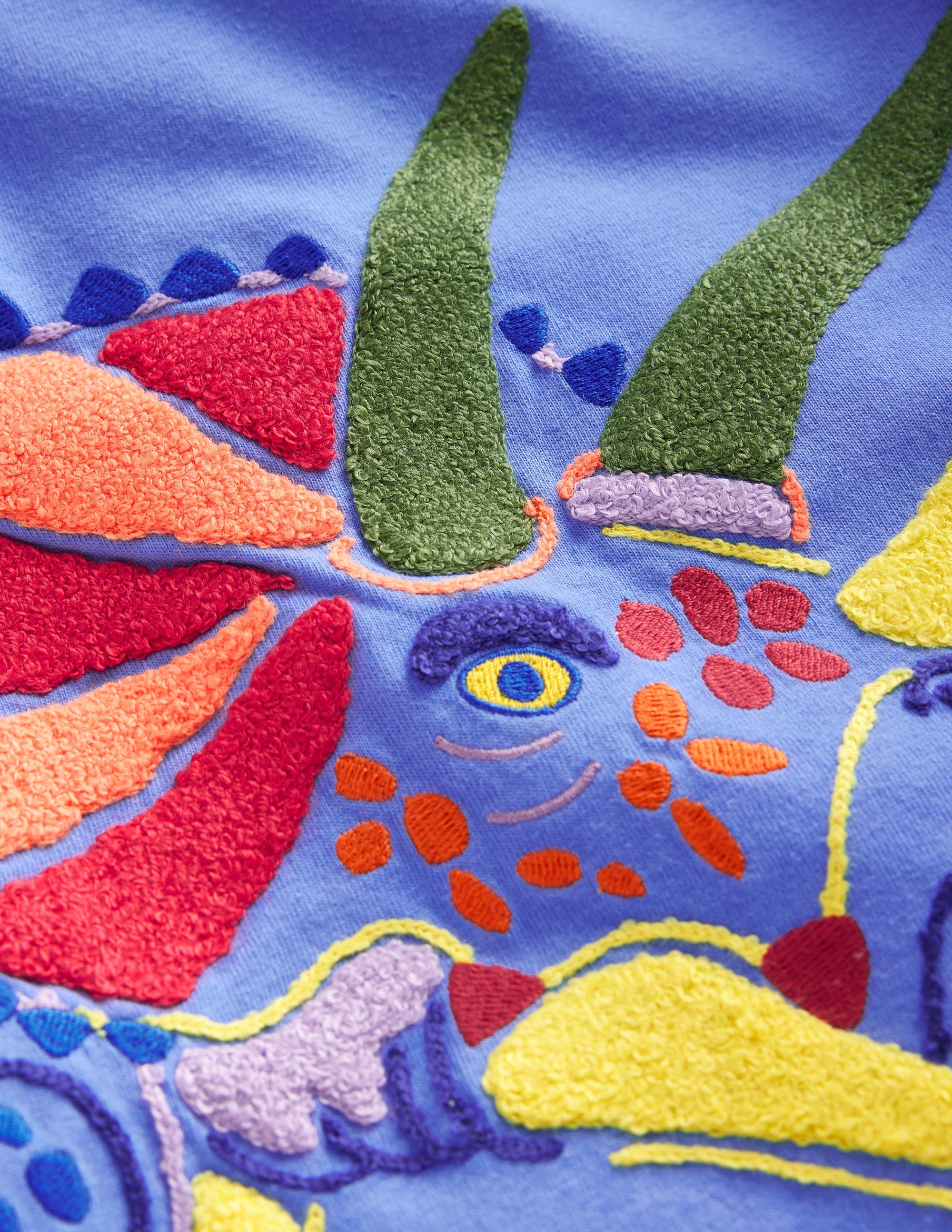 Boucle Detail Animal T-shirt-Surf Blue Dino - Image 3