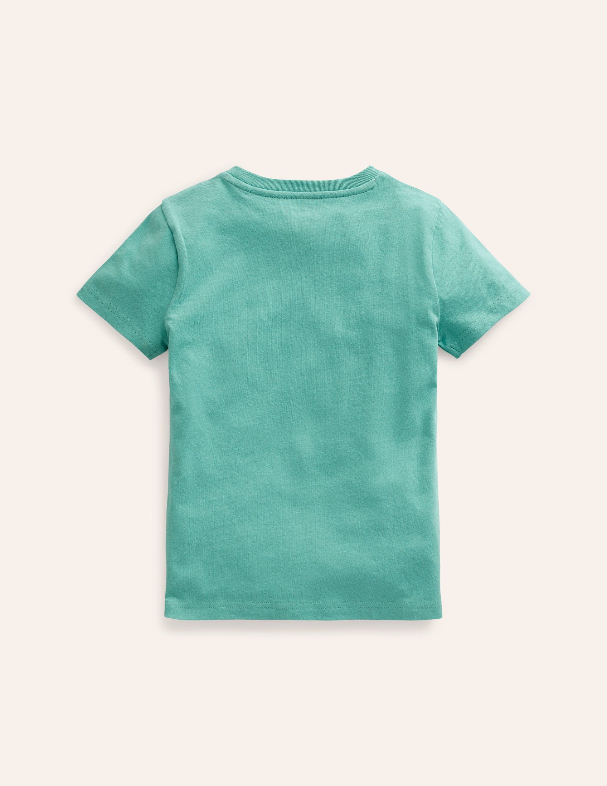 Short Sleeve Applique T-Shirt-Corsica Blue Grasshopper-2