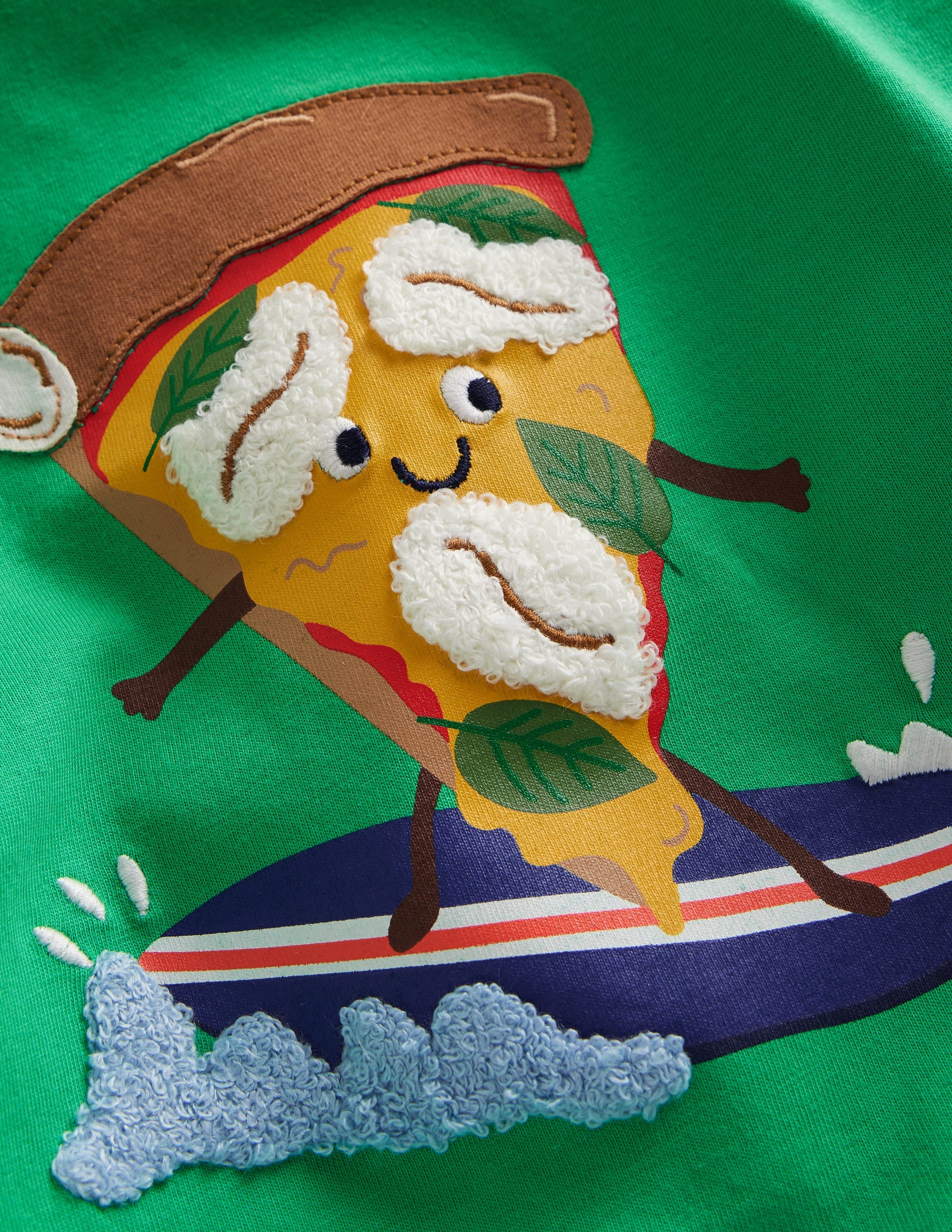 Funny Logo T-shirt-Pea Green Pizza - Image 3