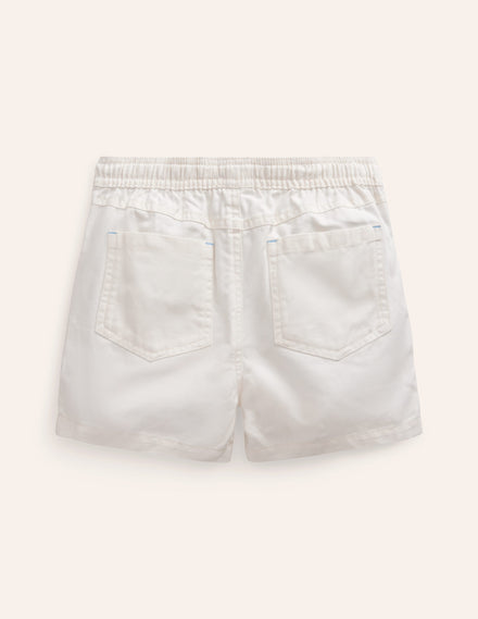 Pull-on Dock Shorts-White