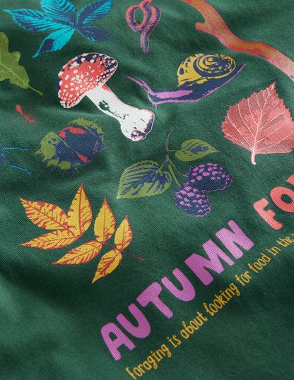 Educational T-Shirt-Jewel Green Autumn Foraging