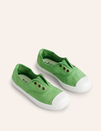 Laceless Canvas Pull-ons-Pea Green