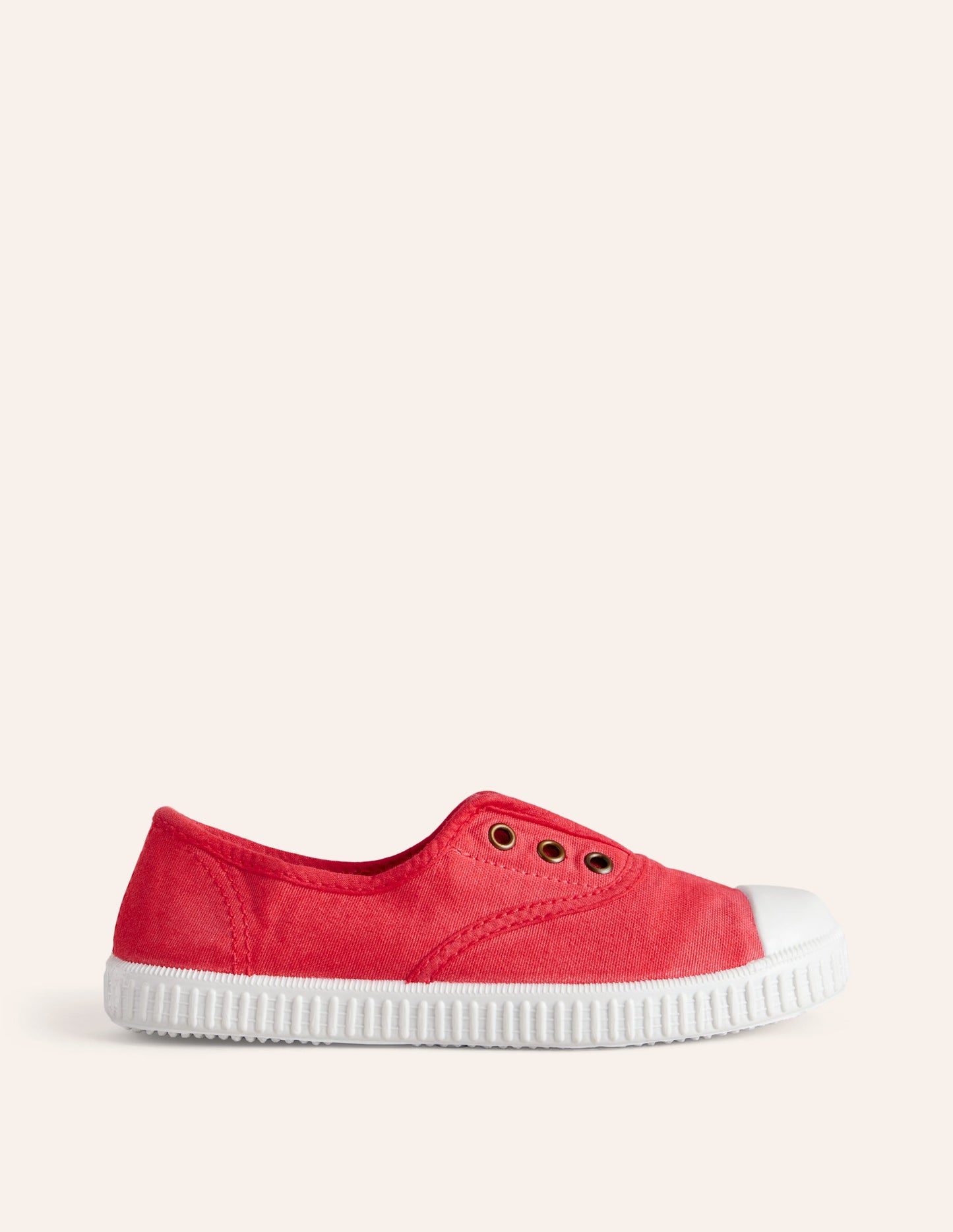 Laceless Canvas Pull-ons-Jam Red