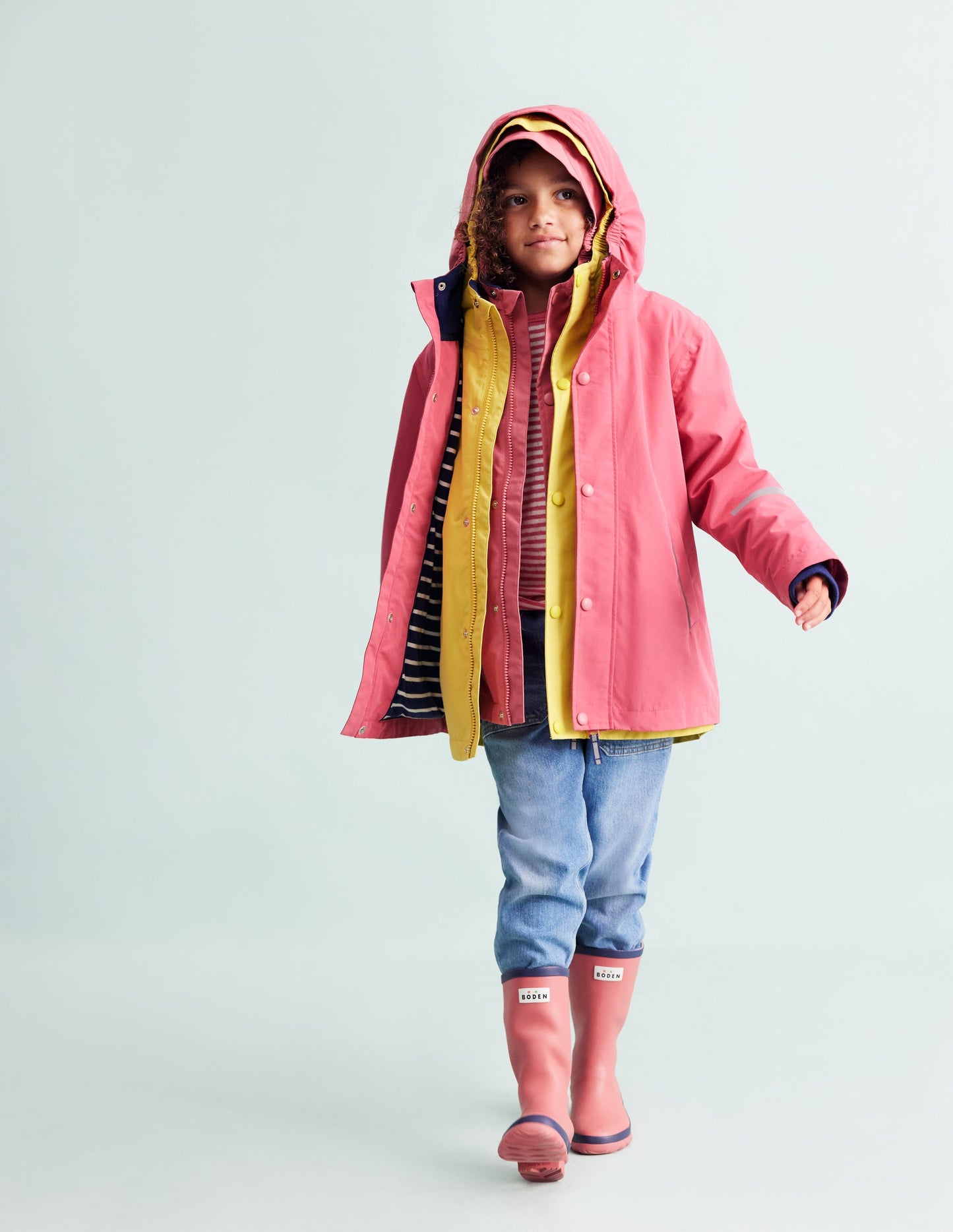 Waterproof Fisherman's Jacket-Rose Red