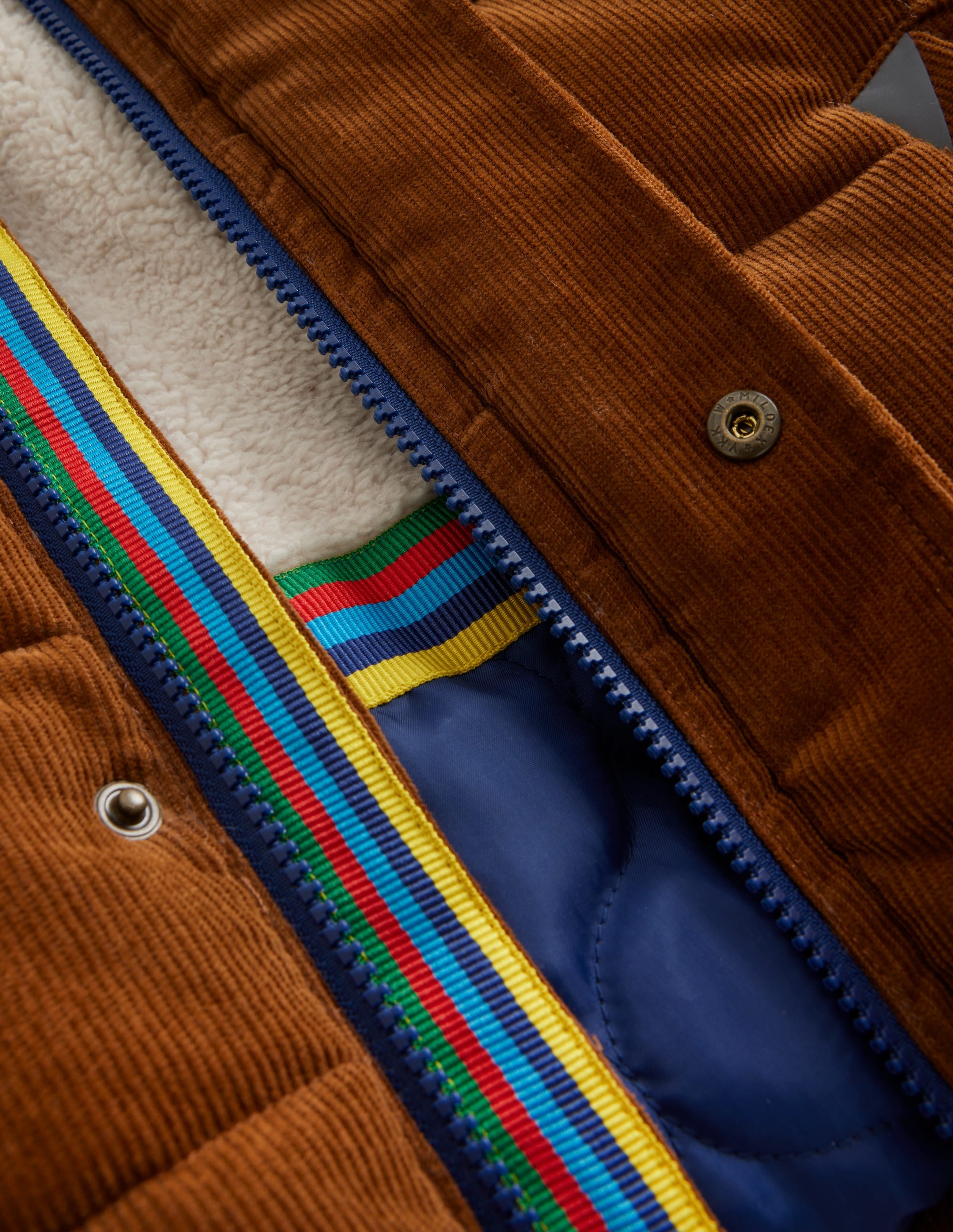 Novelty Padded Coat-Butterscotch Brown - Image 4