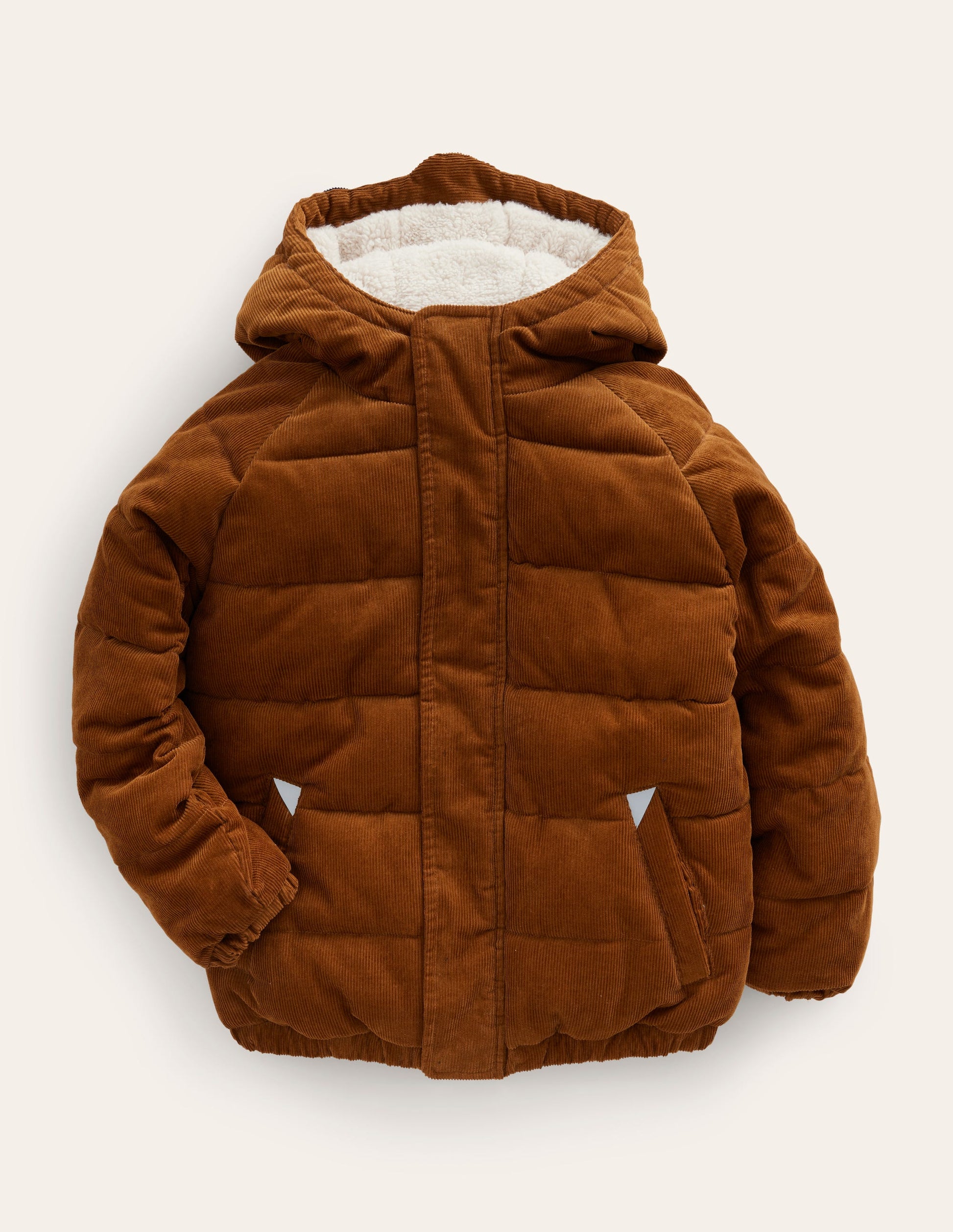 Novelty Padded Coat-Butterscotch Brown-1
