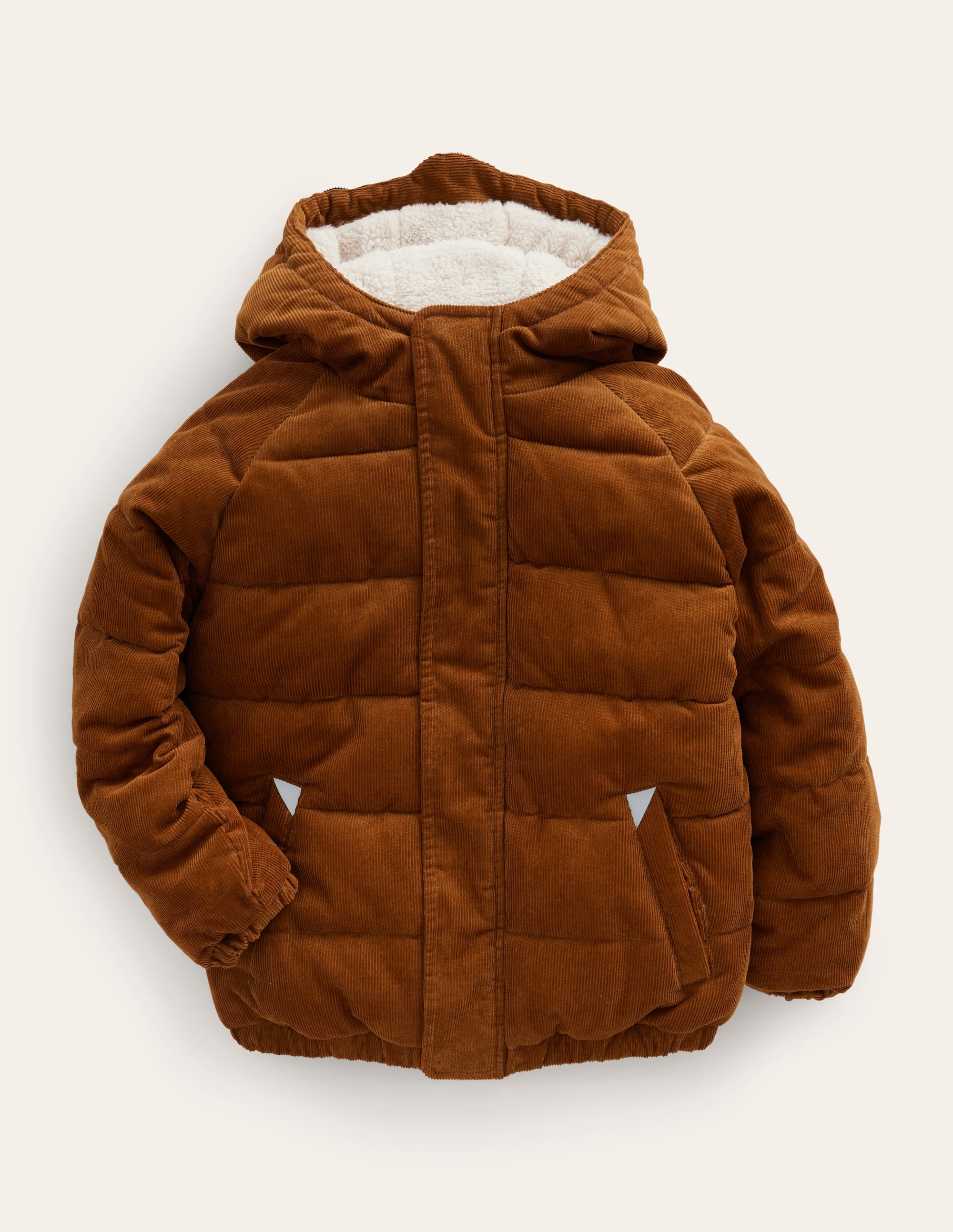 Novelty Padded Coat-Butterscotch Brown - Image 1