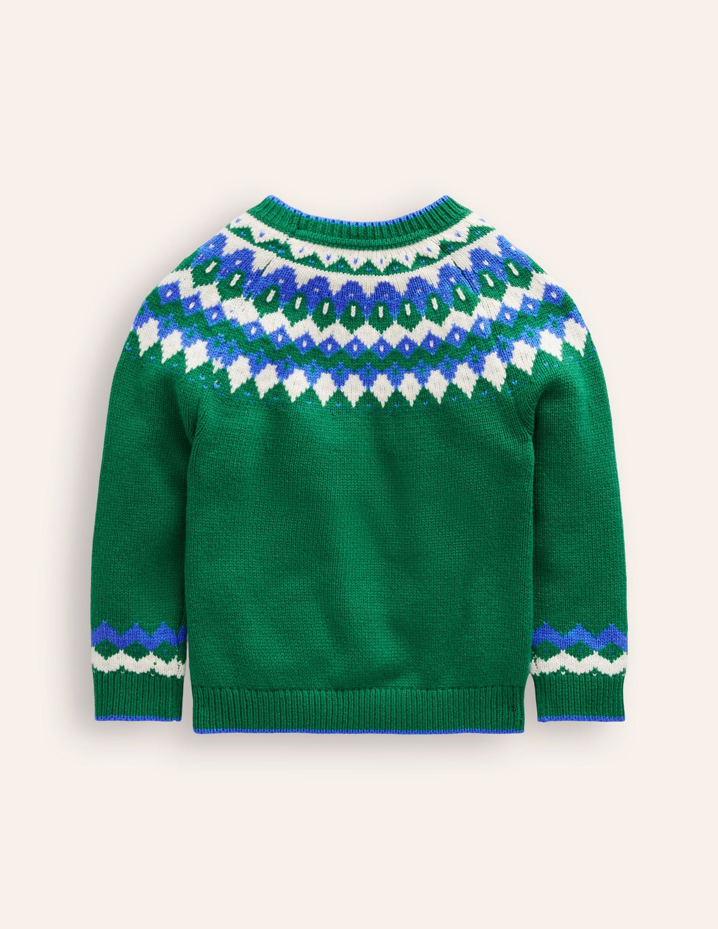 Fair Isle Sweater-Ivy Green