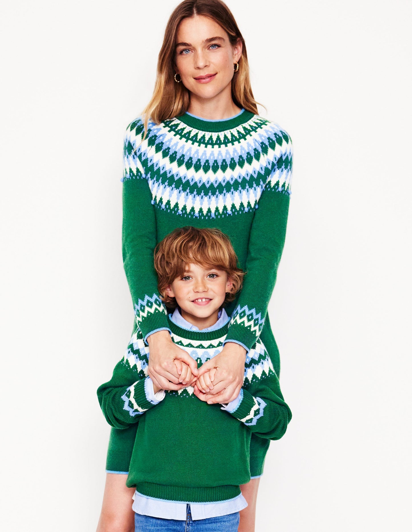 Fair Isle Sweater-Ivy Green