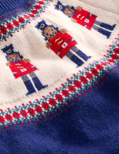 Fair Isle Sweater-Navy Nutcrackers