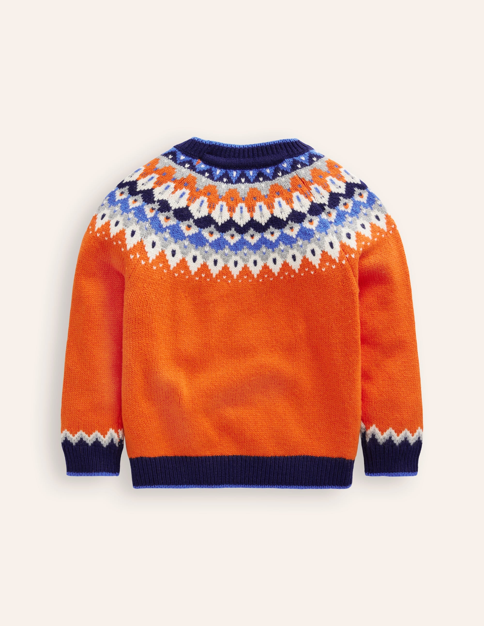 Fair Isle Sweater-Terracotta Orange - Image 2