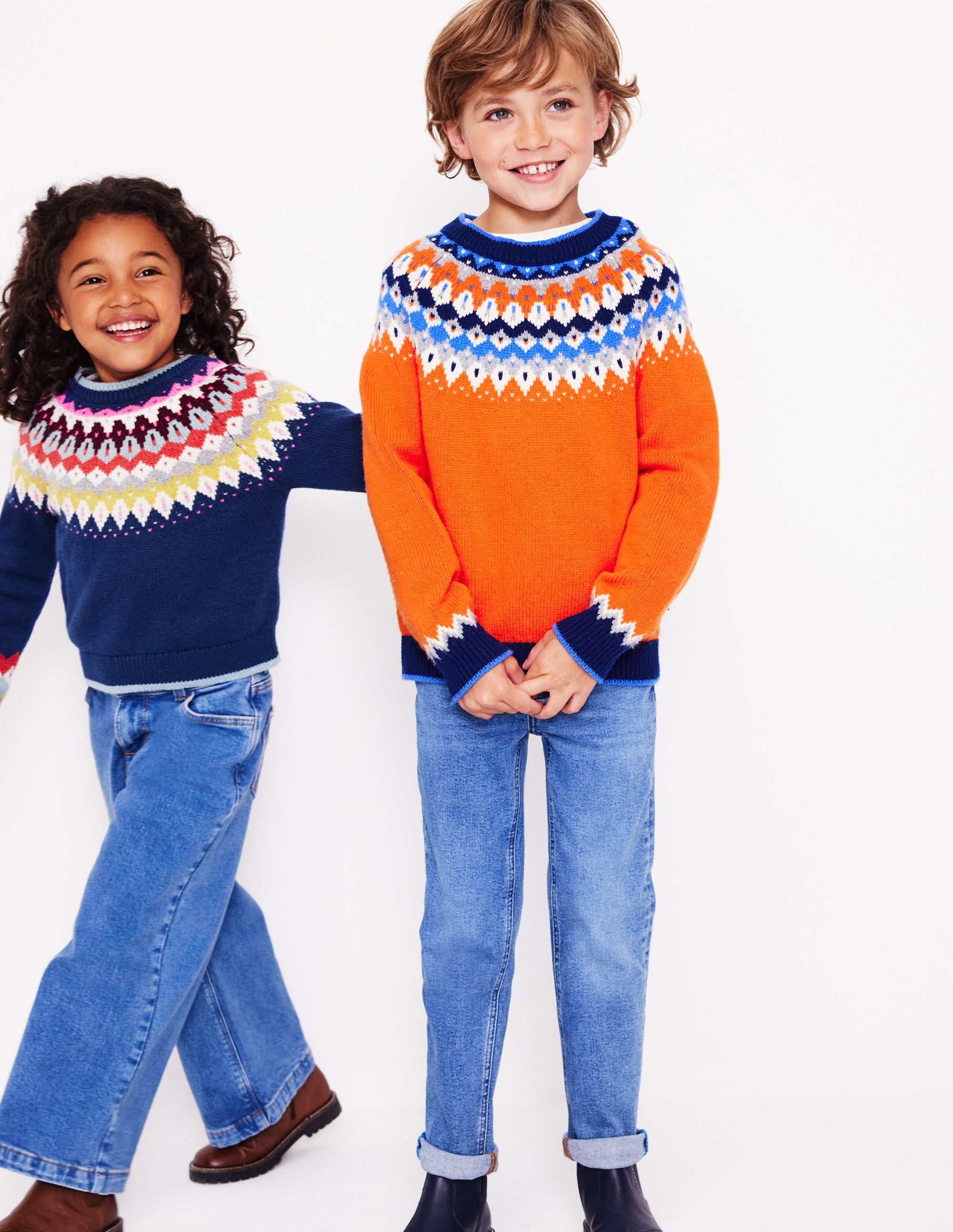 Fair Isle Sweater-Terracotta Orange - Image 5