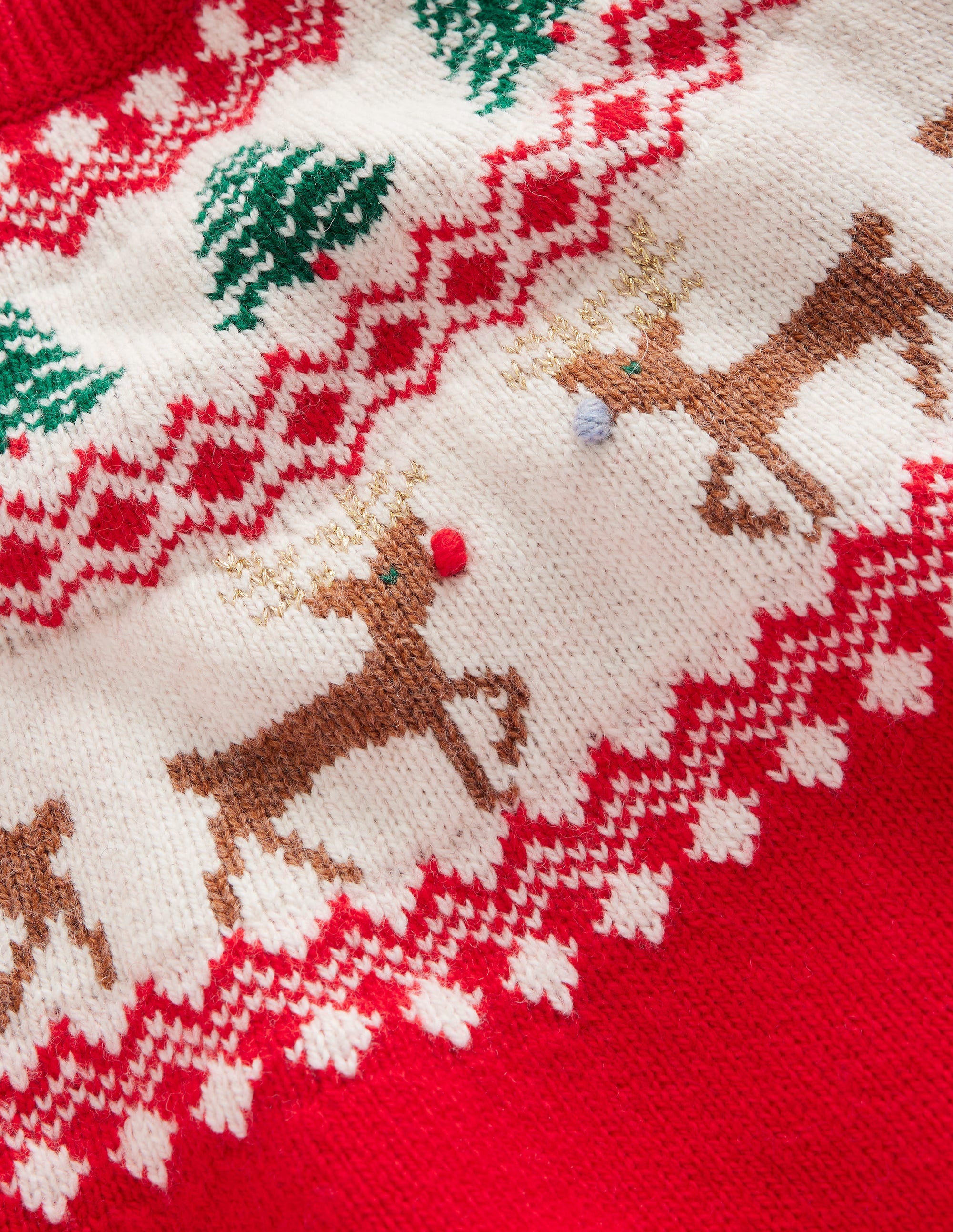 Fair Isle Sweater-Poppy Red Reindeer - Image 3