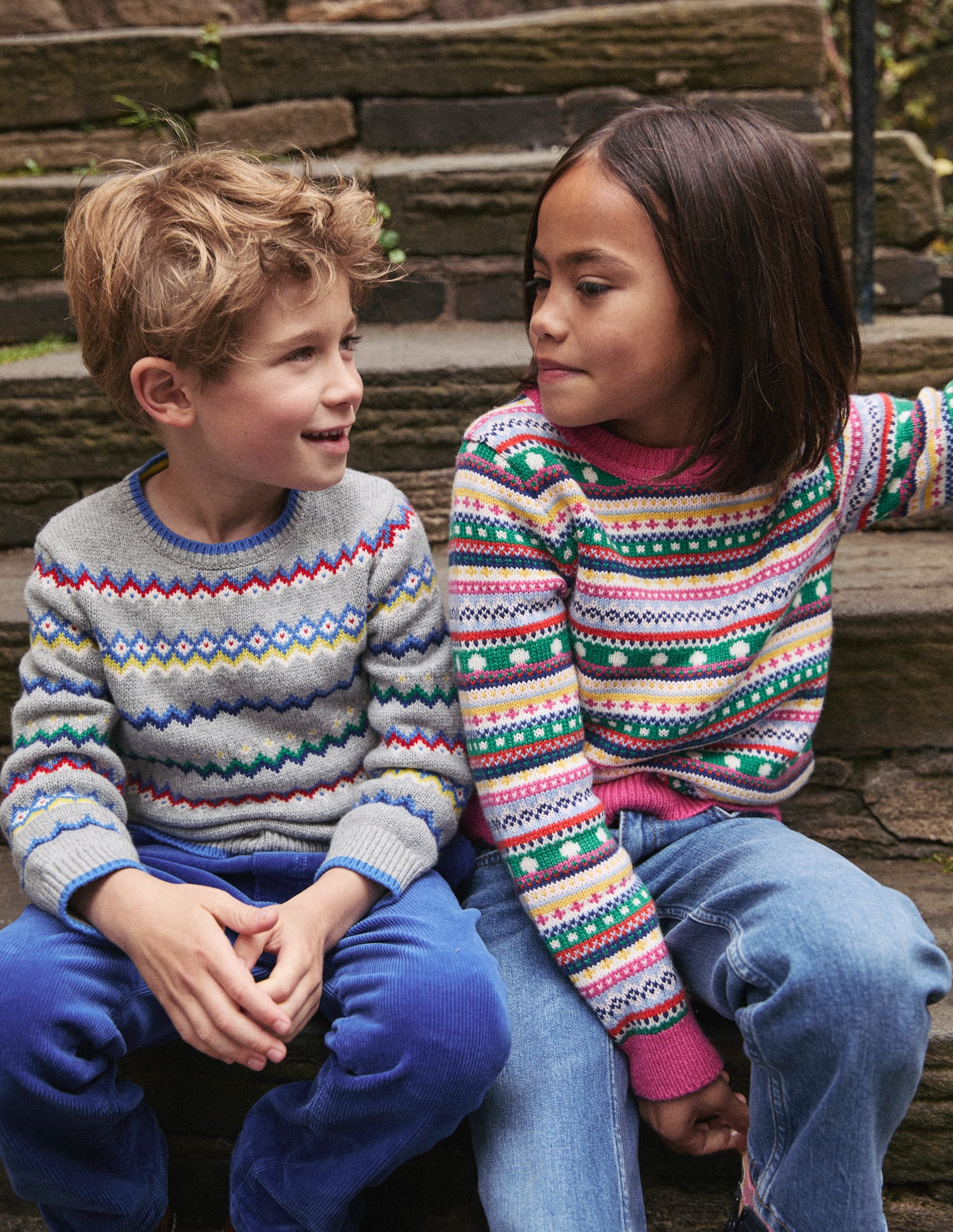 Fair Isle Sweater-Grey Marl - Image 7