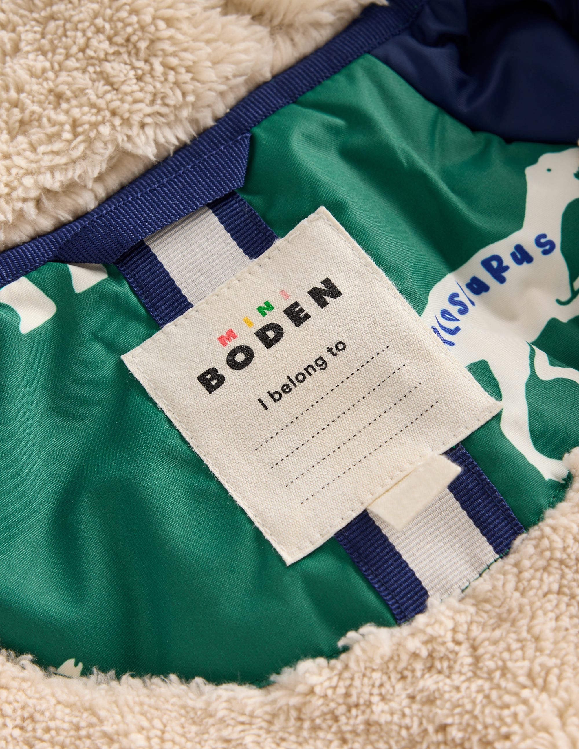 Sherpa Lined Parka-Spruce Green Dino - Image 4