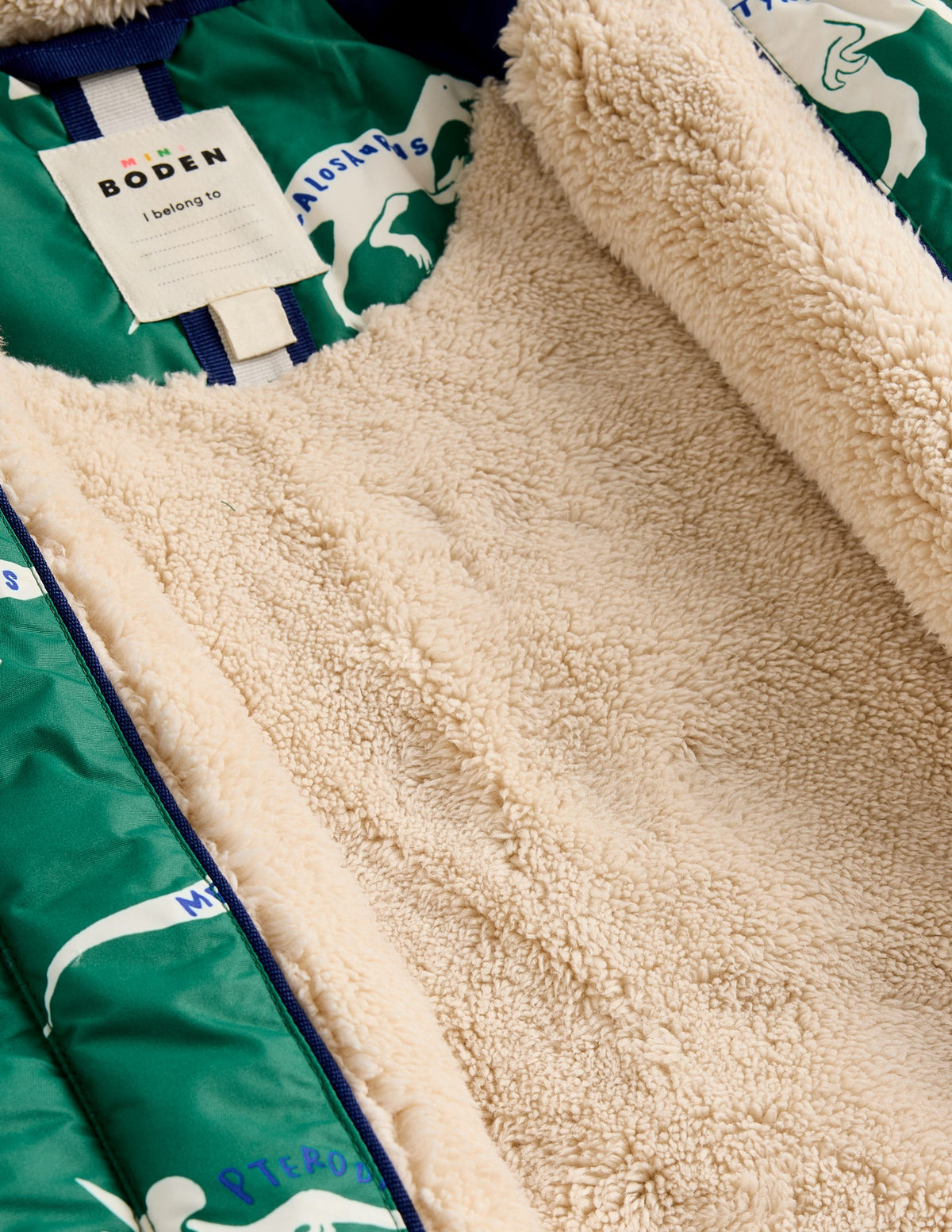 Sherpa Lined Parka-Spruce Green Dino - Image 5