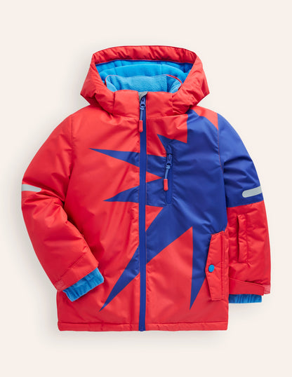 All-Weather Waterproof Coat-Strawberry Tart Red Star