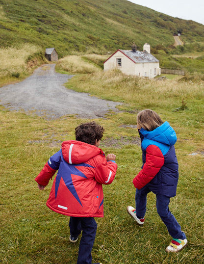 All-Weather Waterproof Coat-Strawberry Tart Red Star