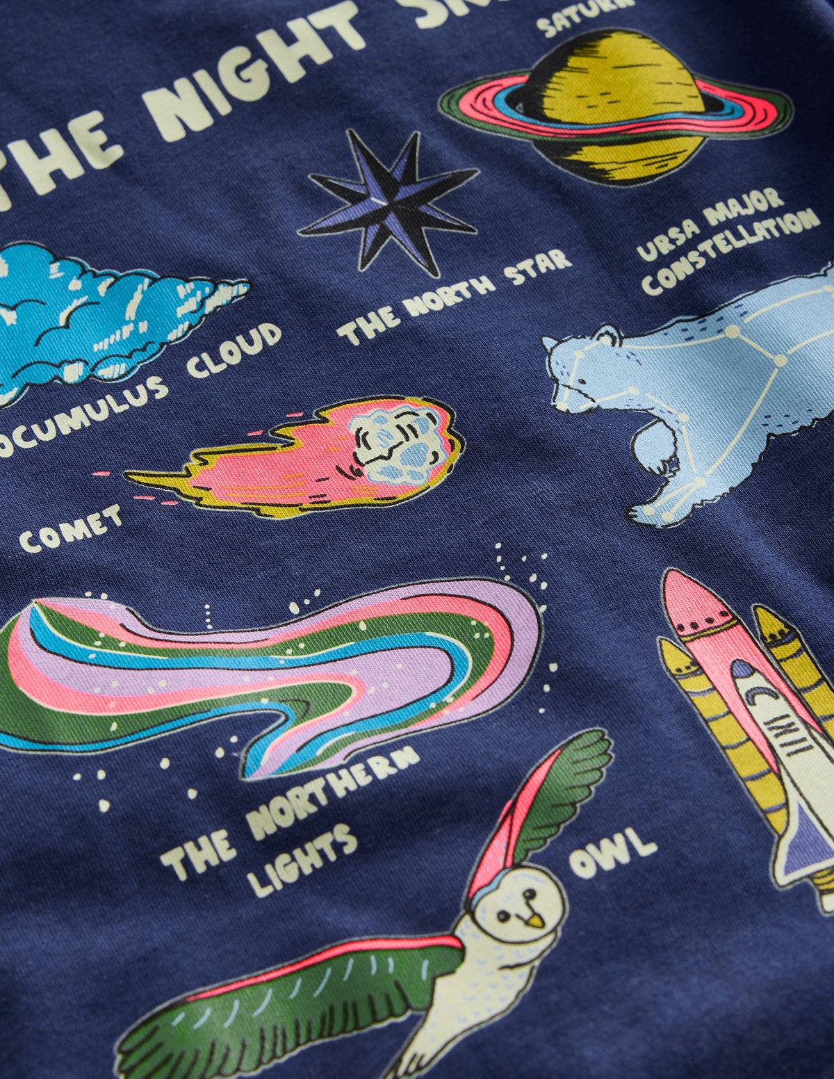 Glow-In-The-Dark T-Shirt-College Navy Night Sky - Image 3