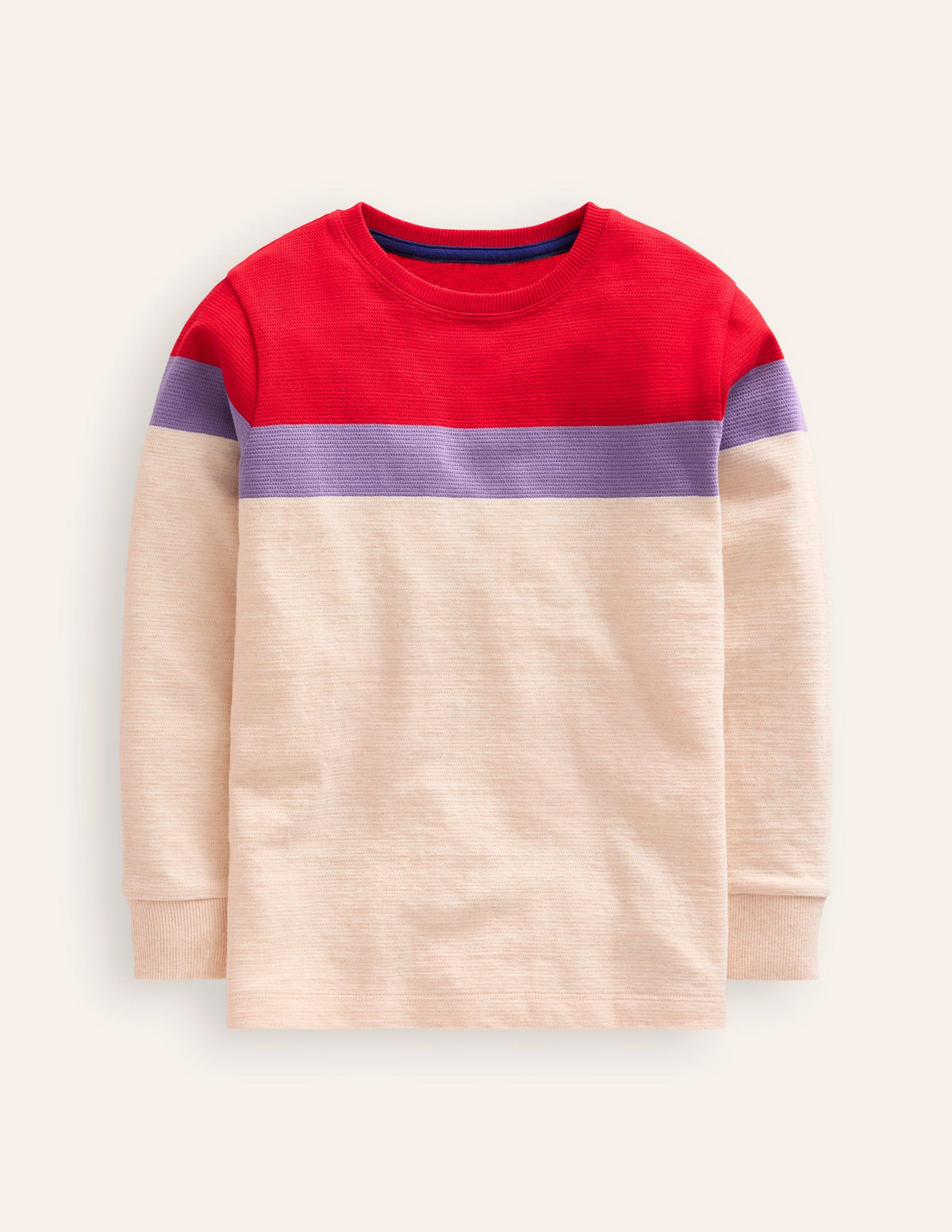 Textured T-Shirt-Poppy Red Multi - Image 1