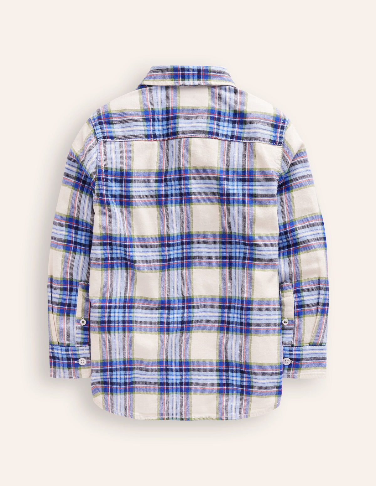 Cosy Cotton Check Shirt-Light Blue Check - Image 2