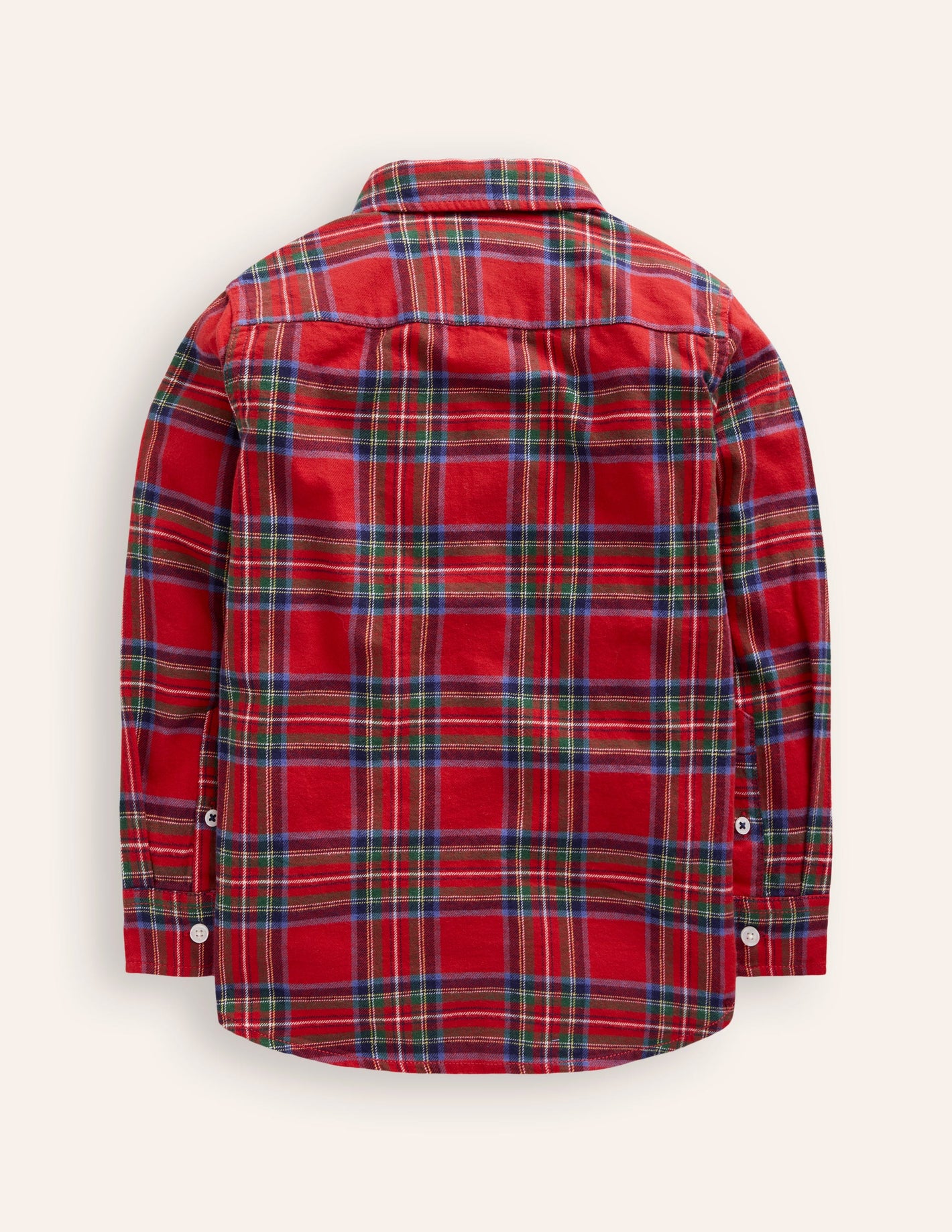 Cosy Cotton Check Shirt-Red Check