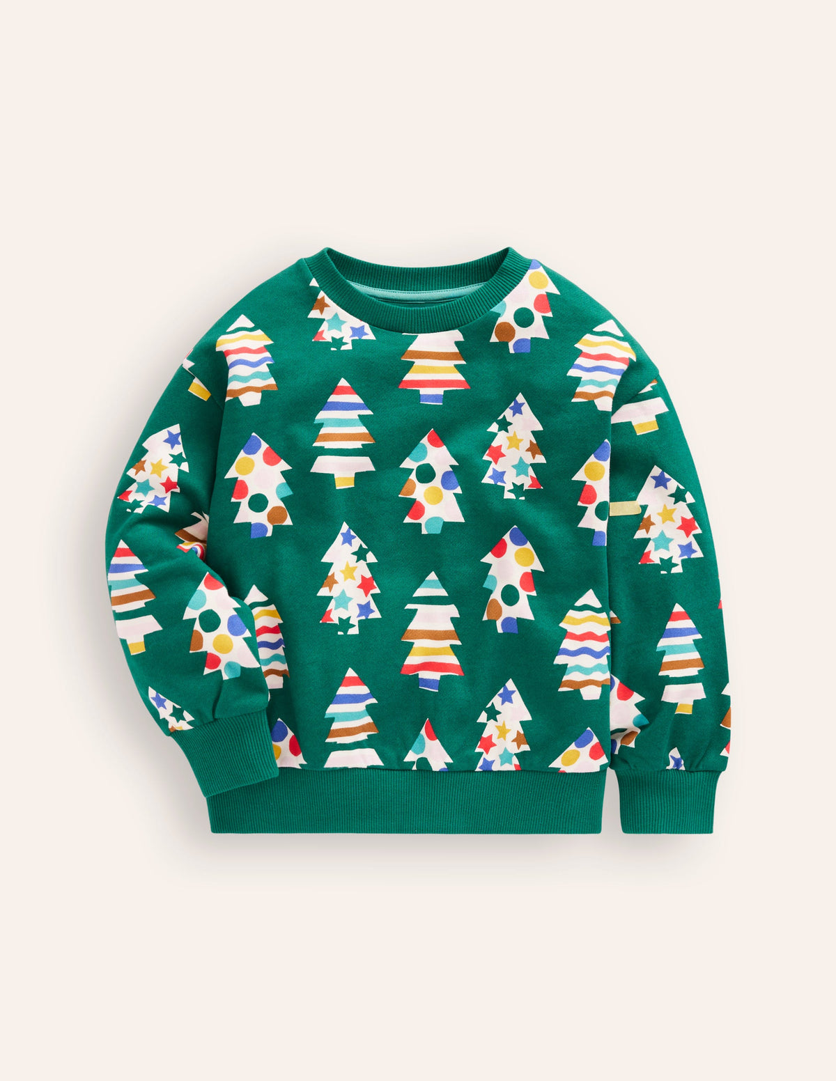 Printed Sweatshirt-Christmas Tree - Image 1