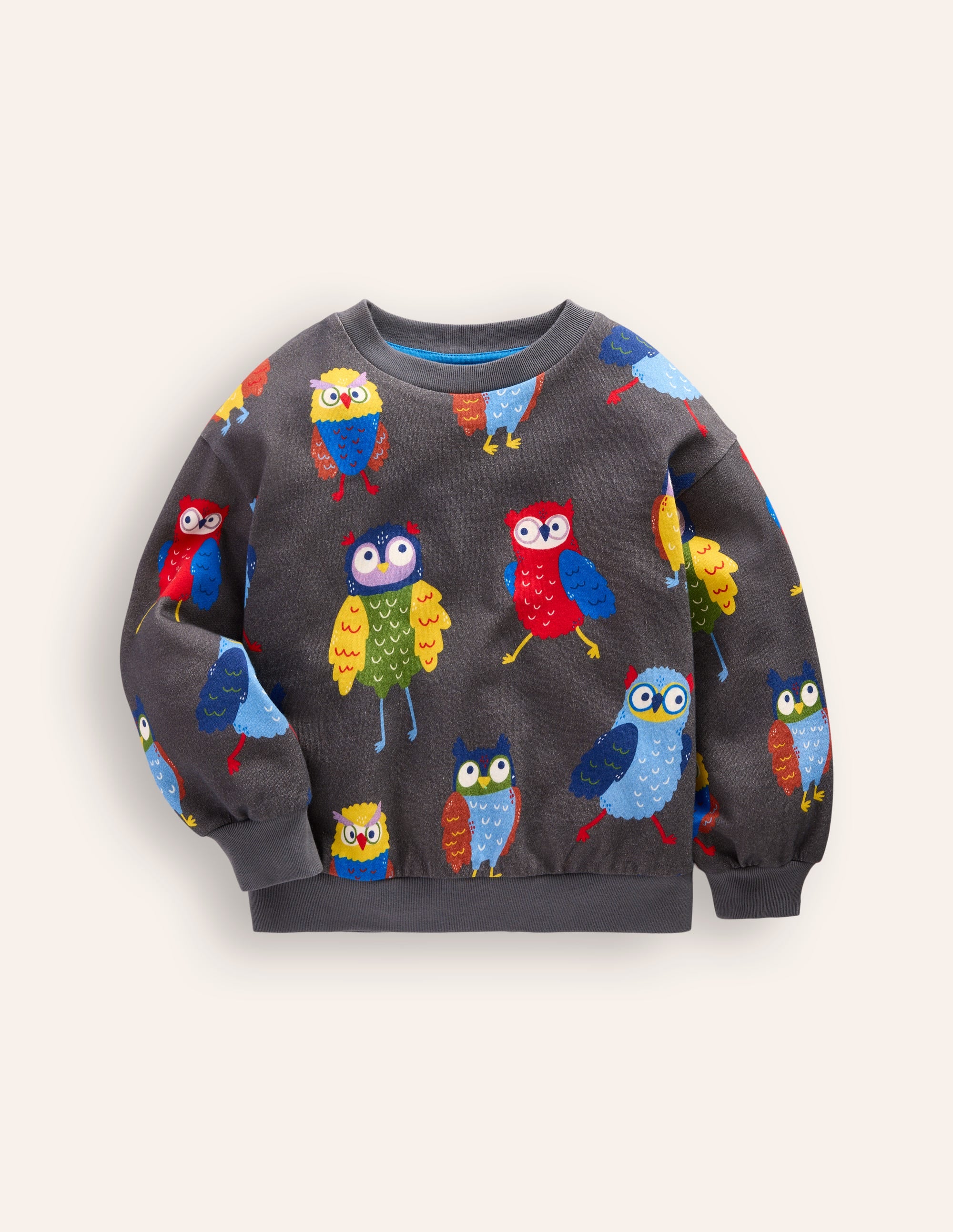 Printed Sweatshirt-Dude Owls - Image 1