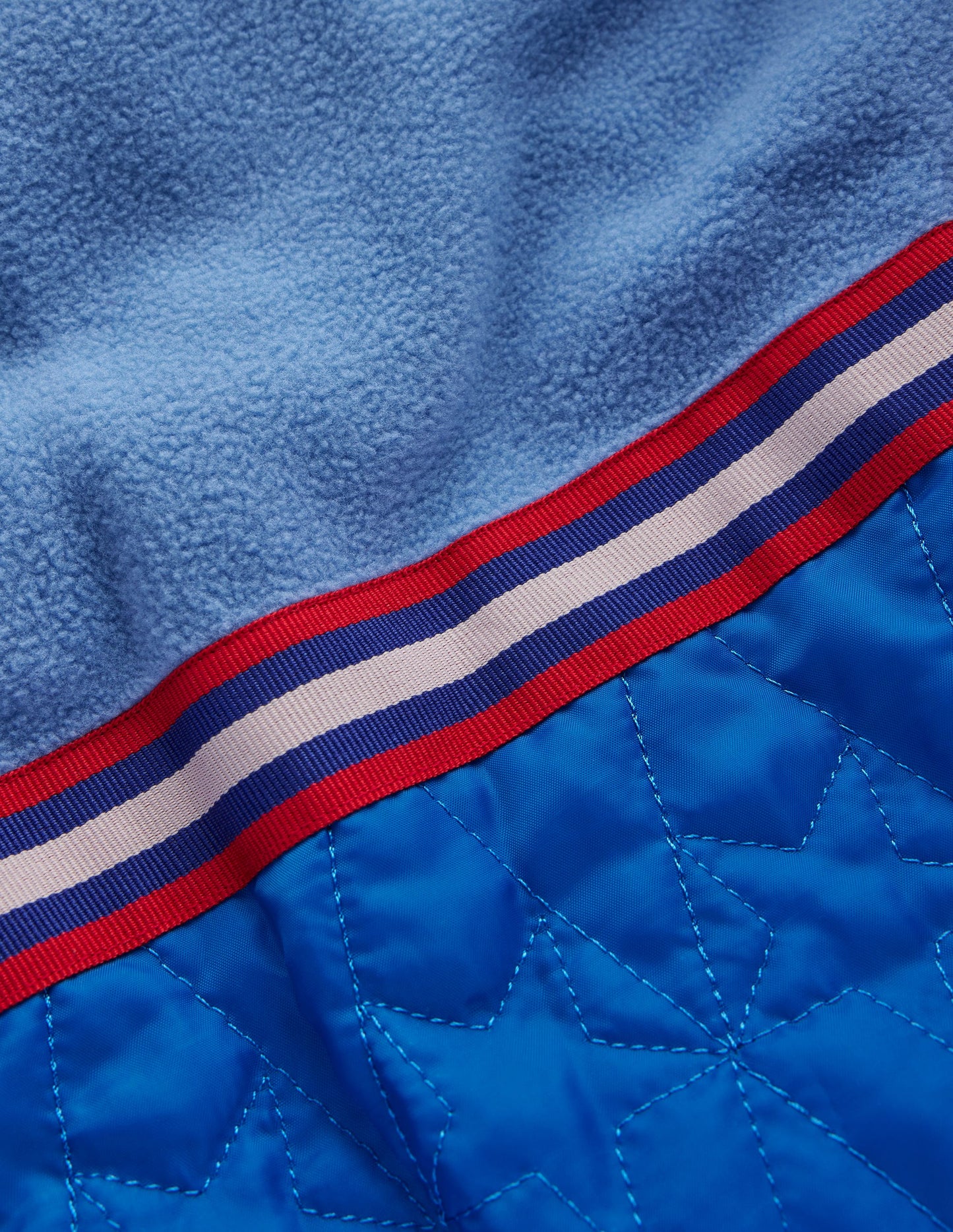 Fleece Lined Puffer Coat-College Navy Colourblock