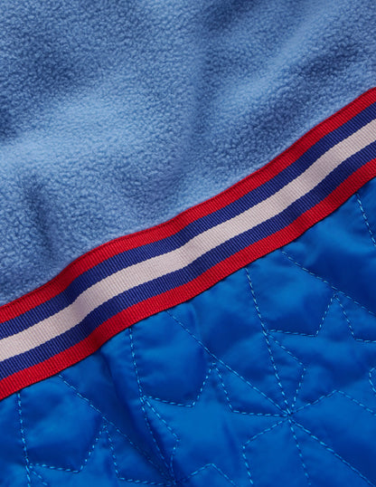 Fleece Lined Puffer Coat-College Navy Colourblock-3