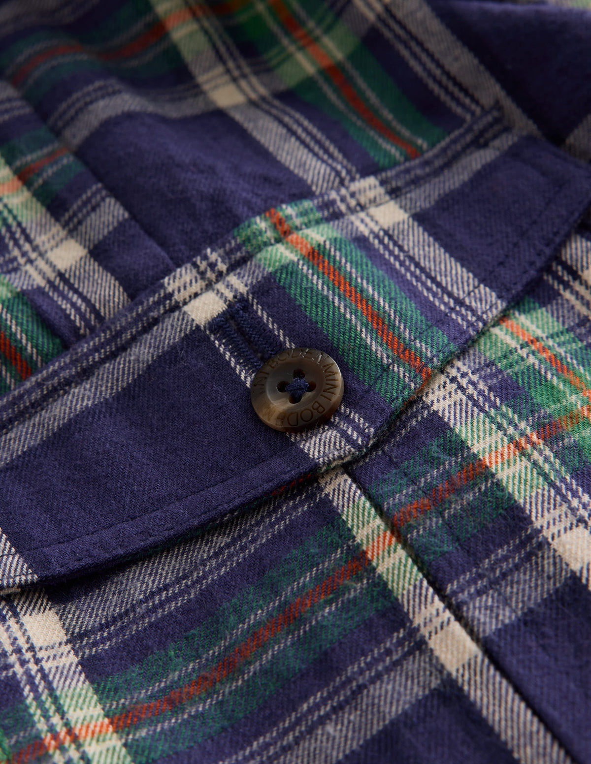 Cosy Lined Cargo Pants-Navy / Green Check - Image 3