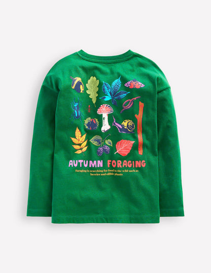 Educational T-Shirt-Jewel Green Autumn Foraging