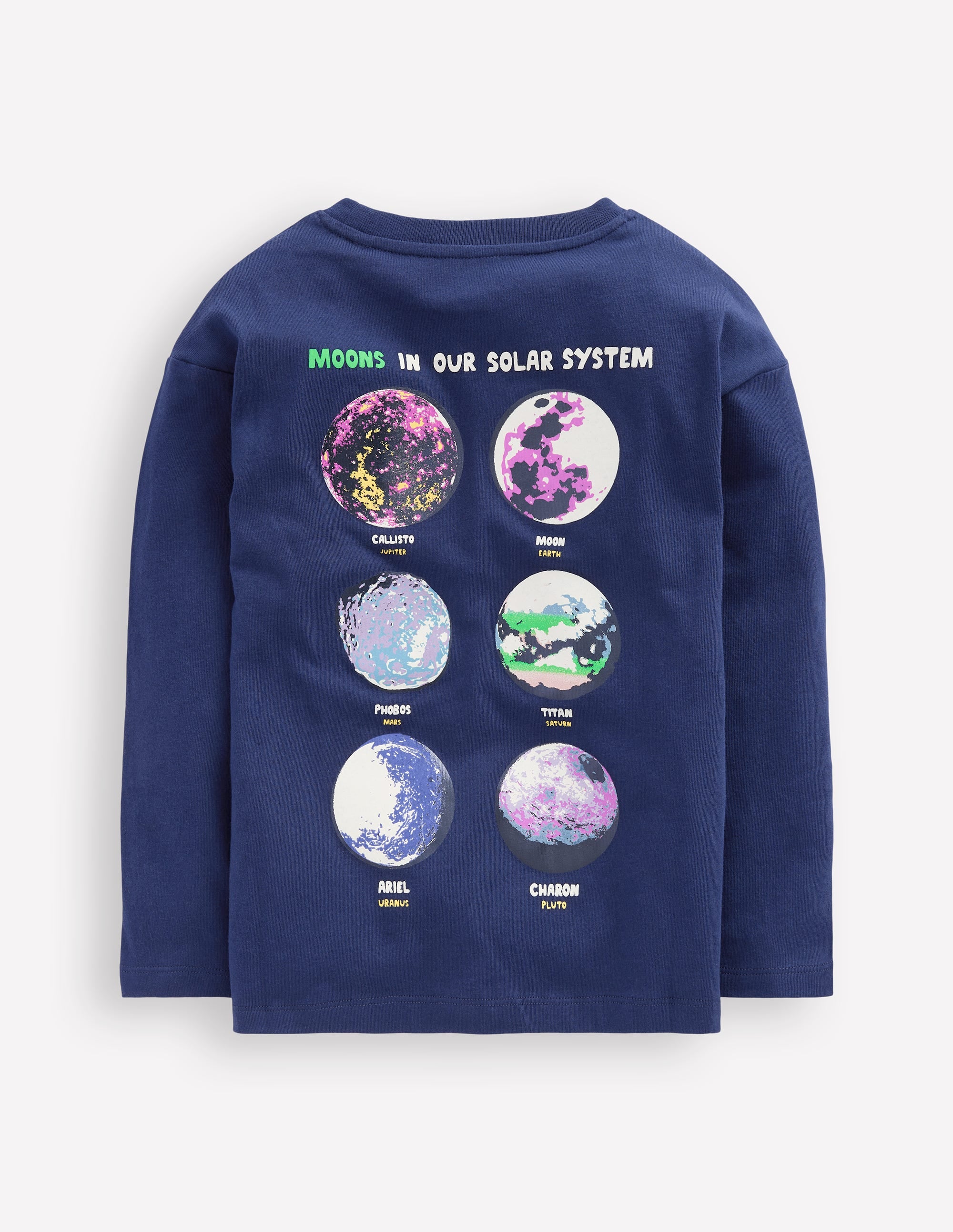 Educational T-Shirt-College Navy Planets - Image 2